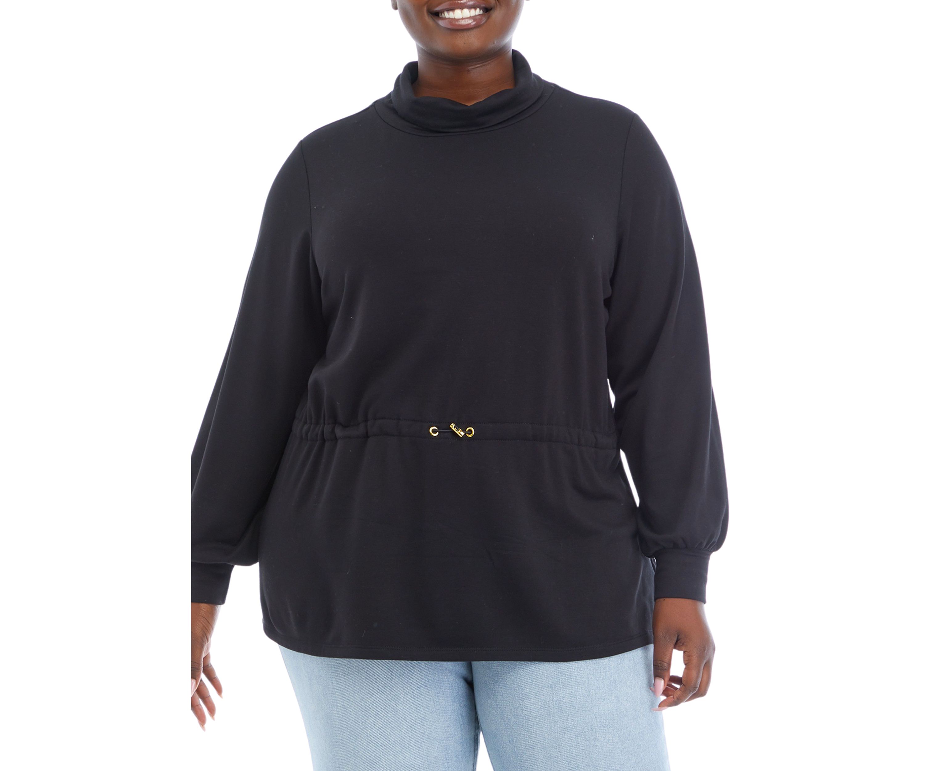 Plus Size Funnel Neck Sweatshirt
