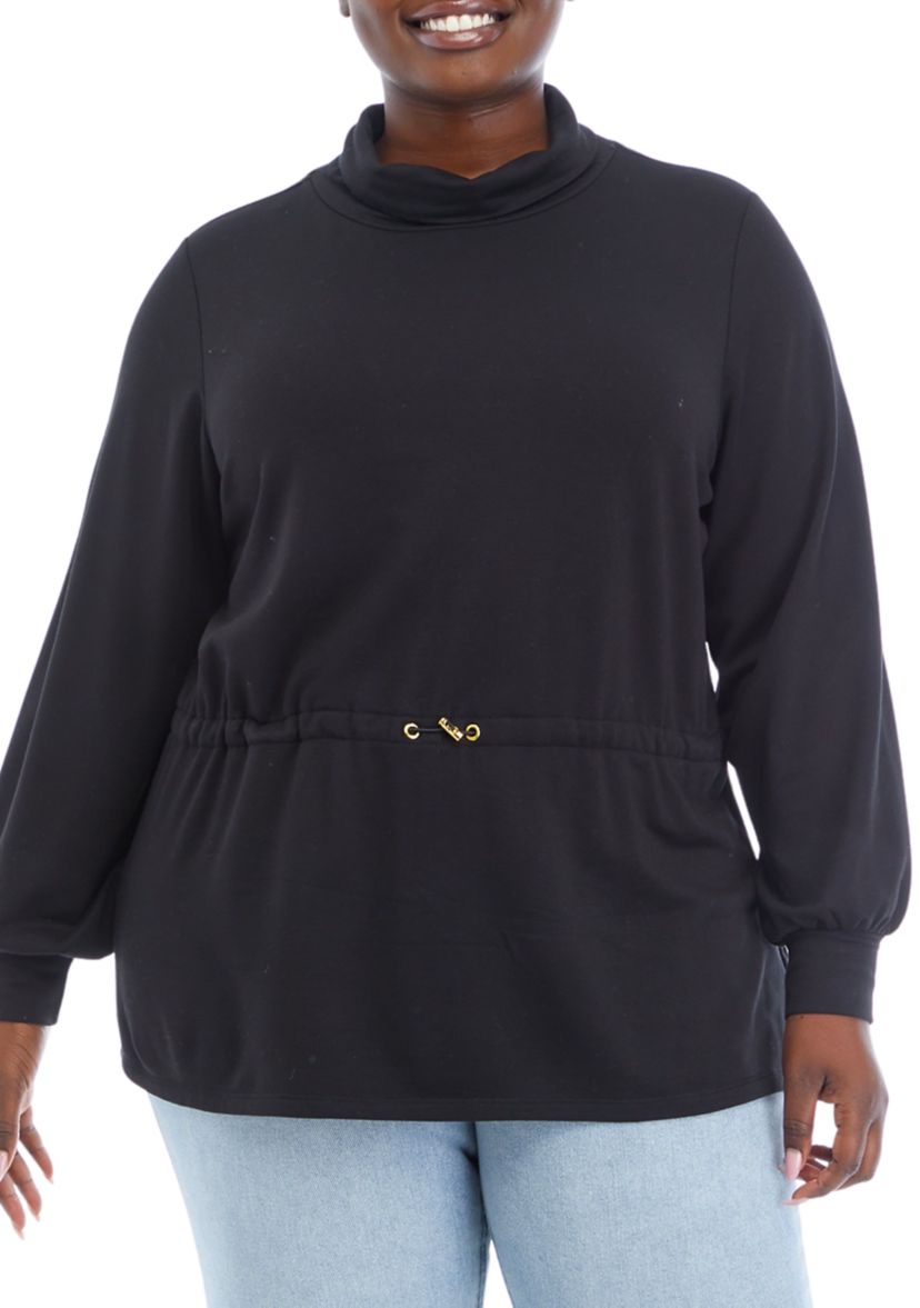 Plus Size Funnel Neck Sweatshirt