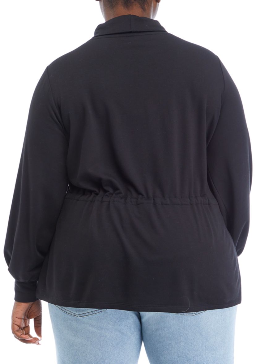 Plus Size Funnel Neck Sweatshirt