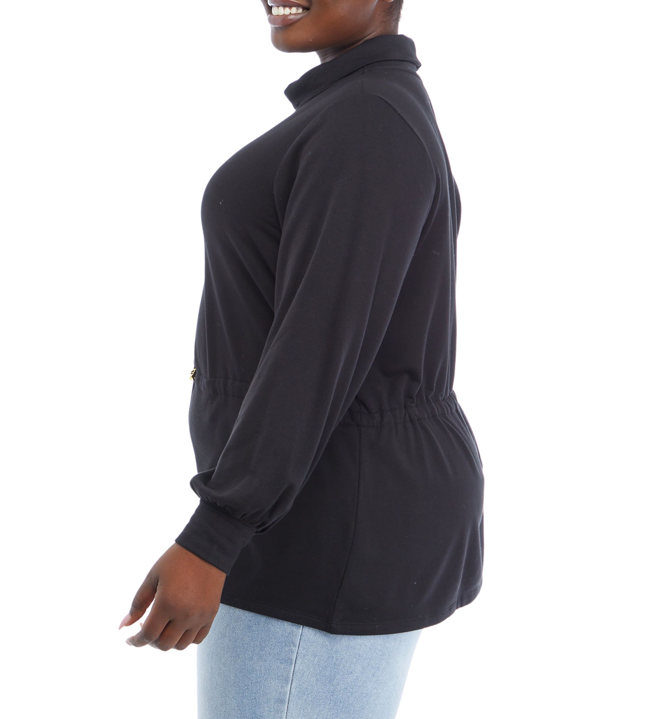 Plus Size Funnel Neck Sweatshirt
