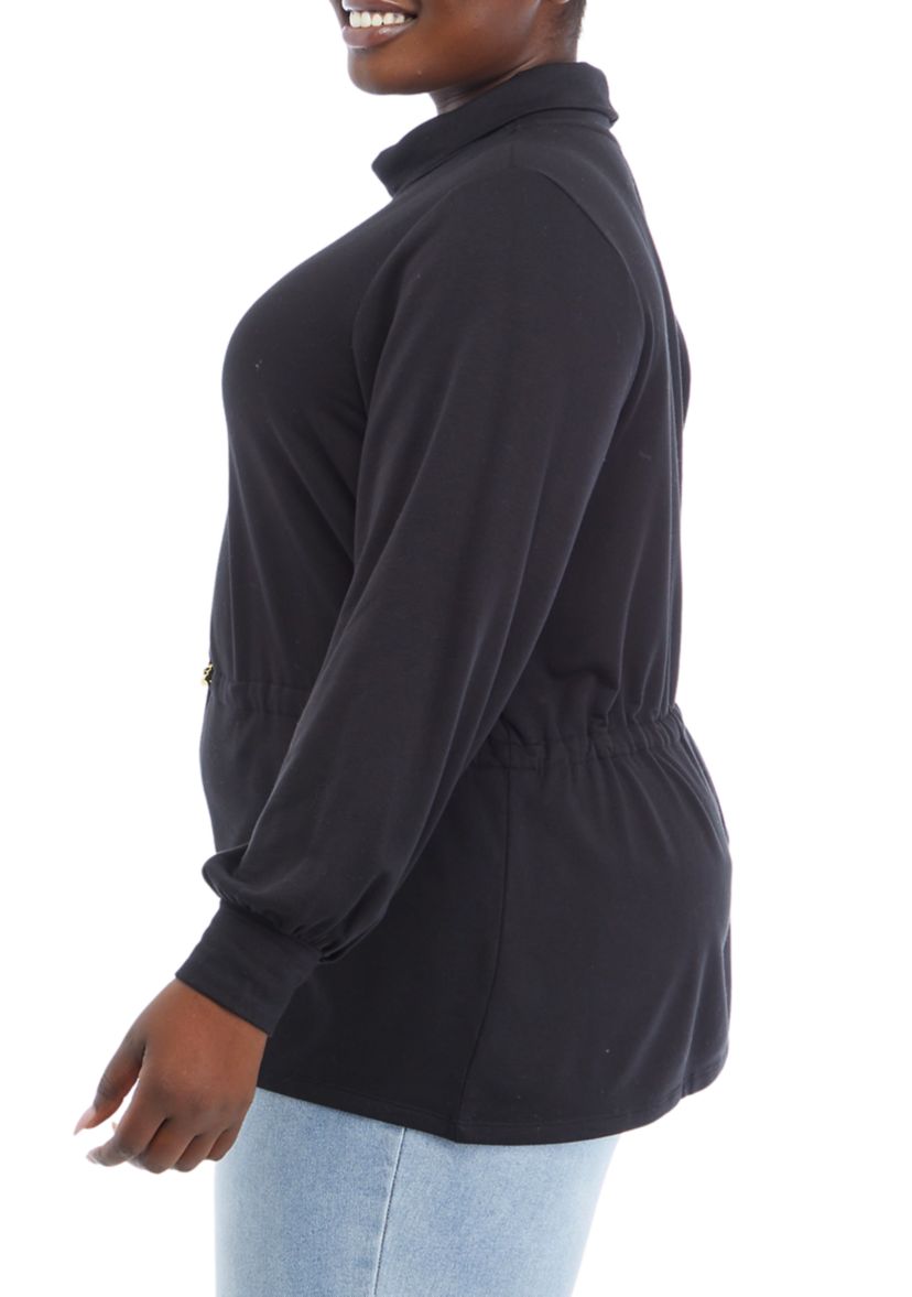 Plus Size Funnel Neck Sweatshirt