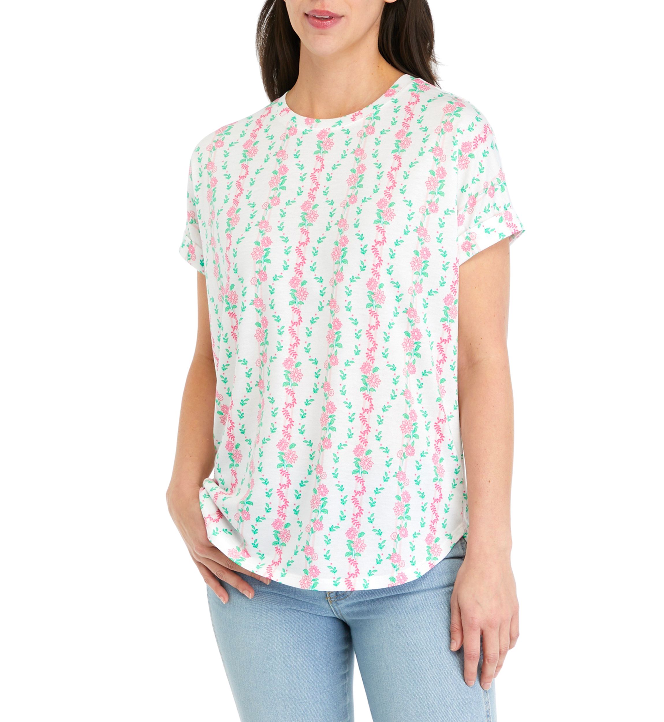Womens Short Sleeve Baby Terry T-Shirt
