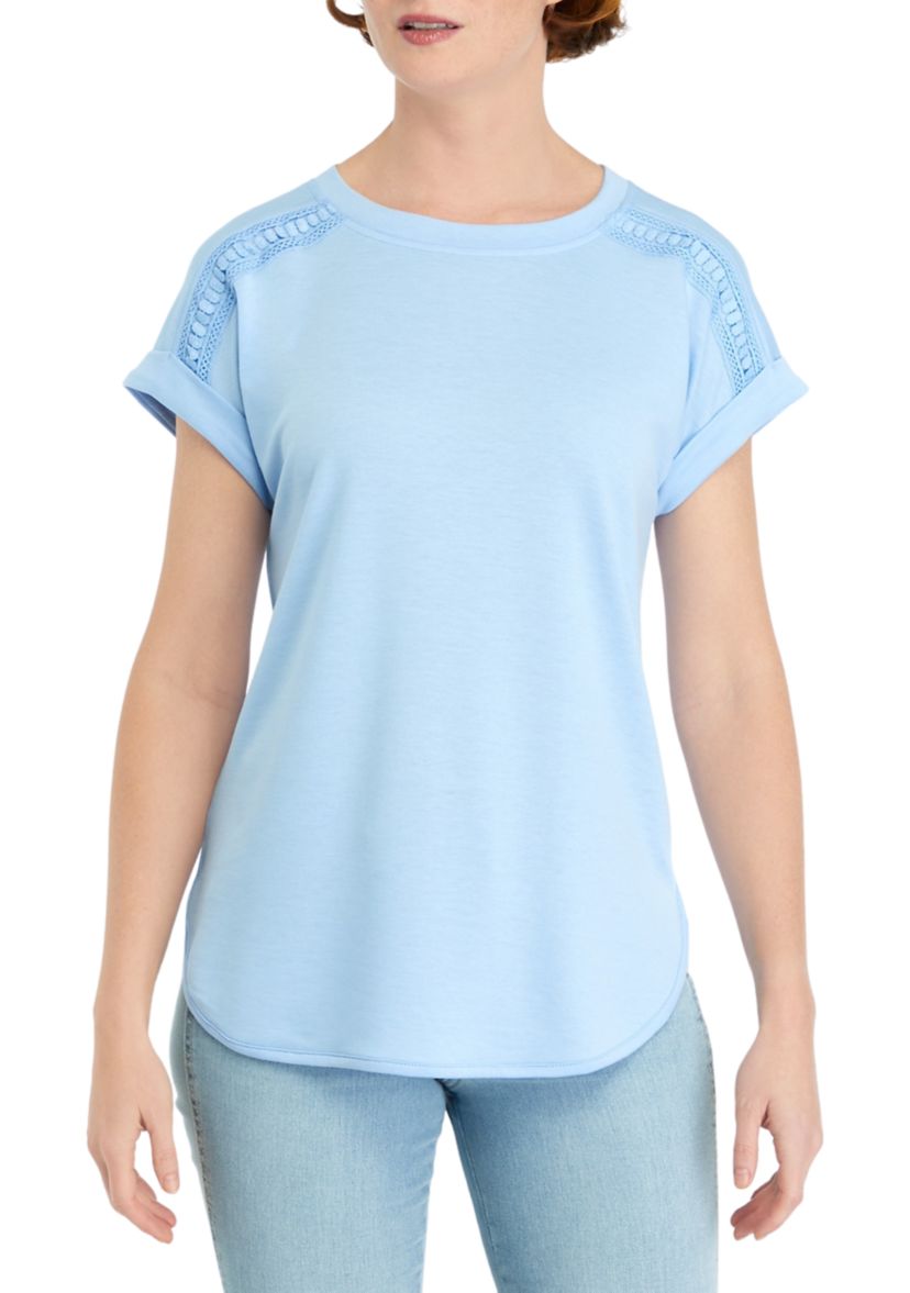 Womens Detailed Sleeve T-Shirt