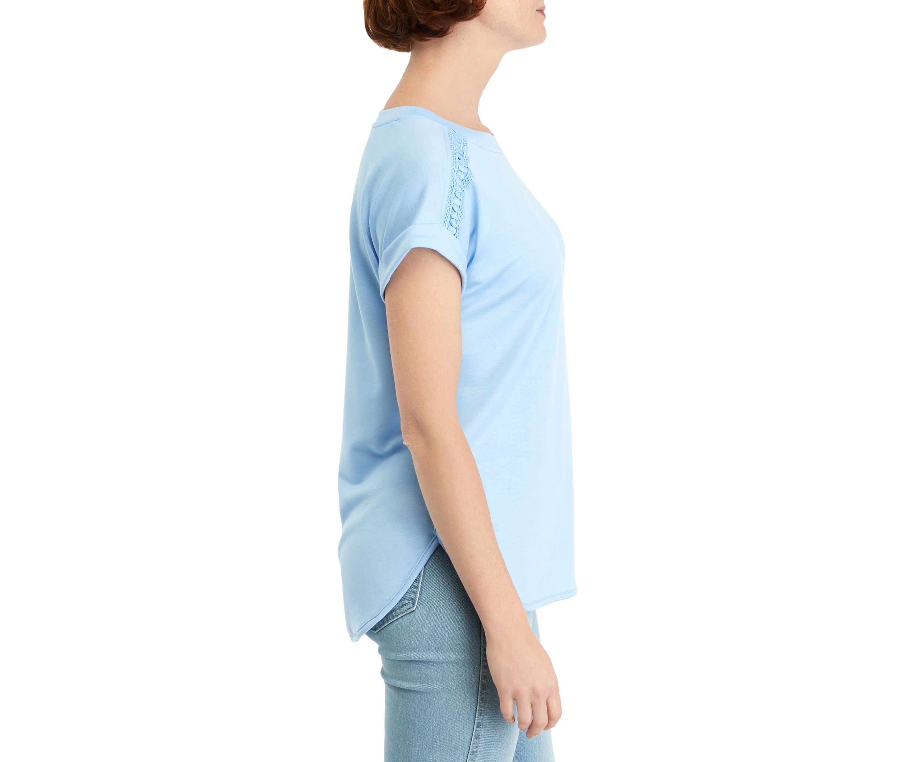 Womens Detailed Sleeve T-Shirt