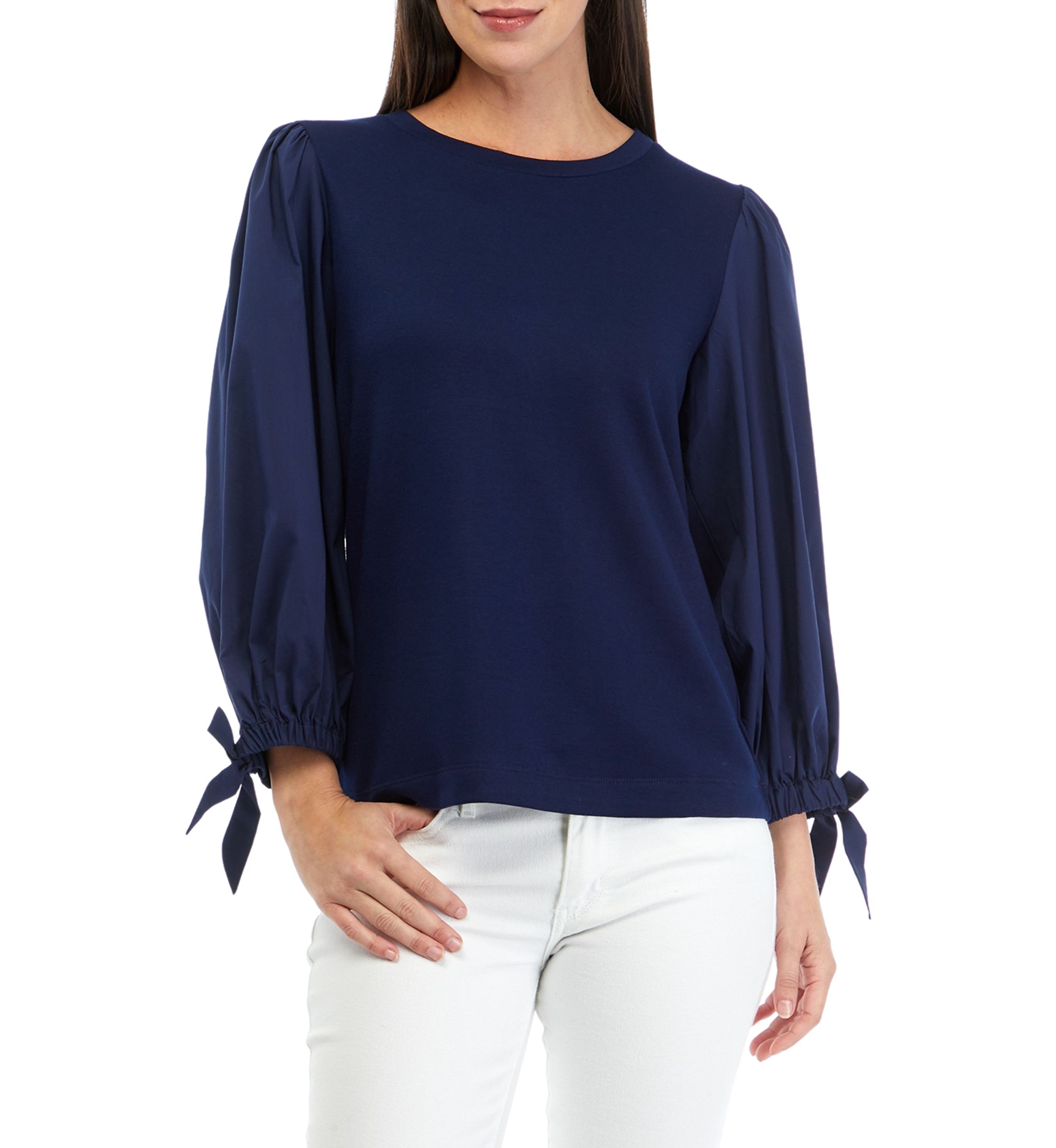 Womens Long Sleeve Woven Top