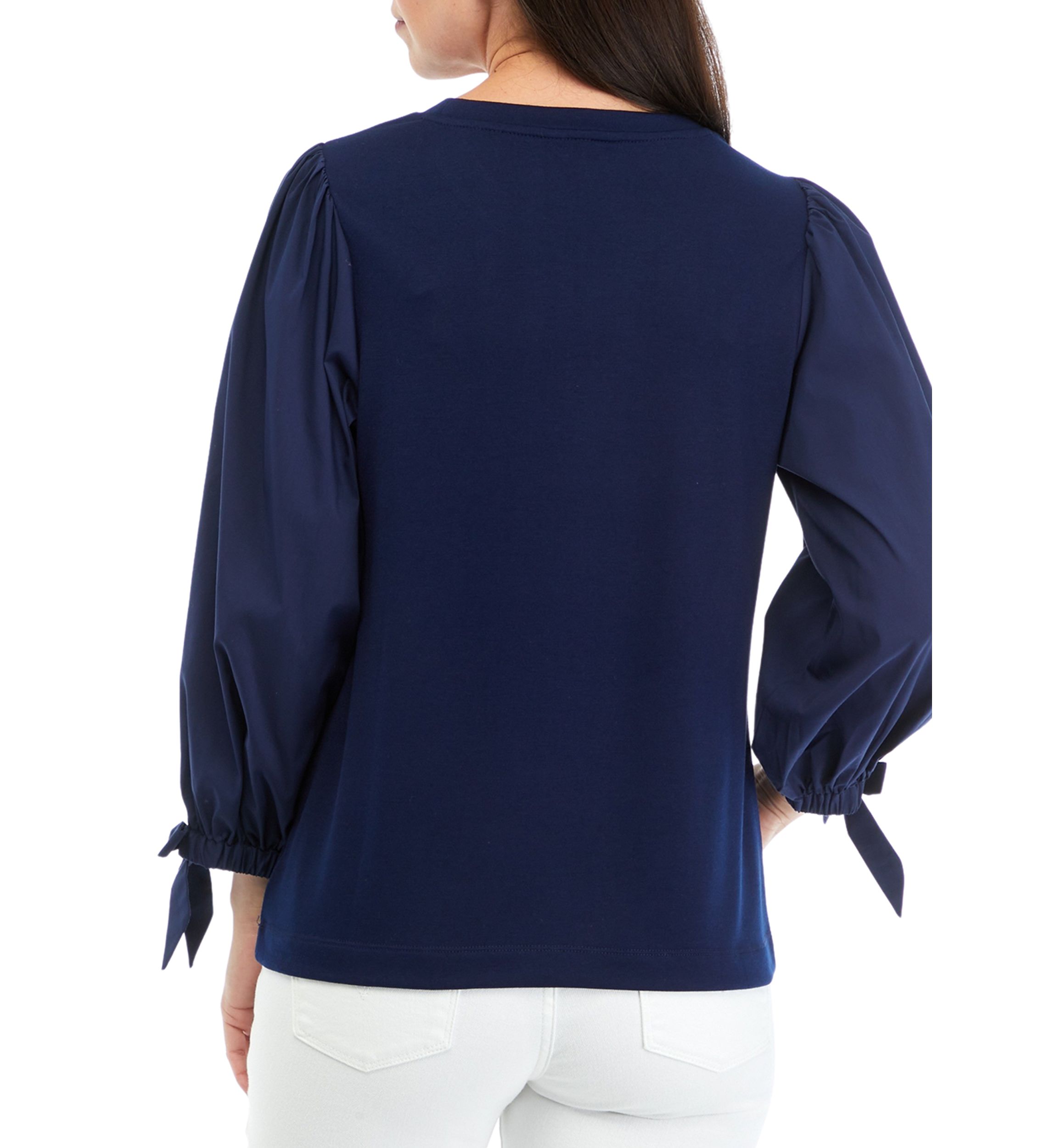 Womens Long Sleeve Woven Top