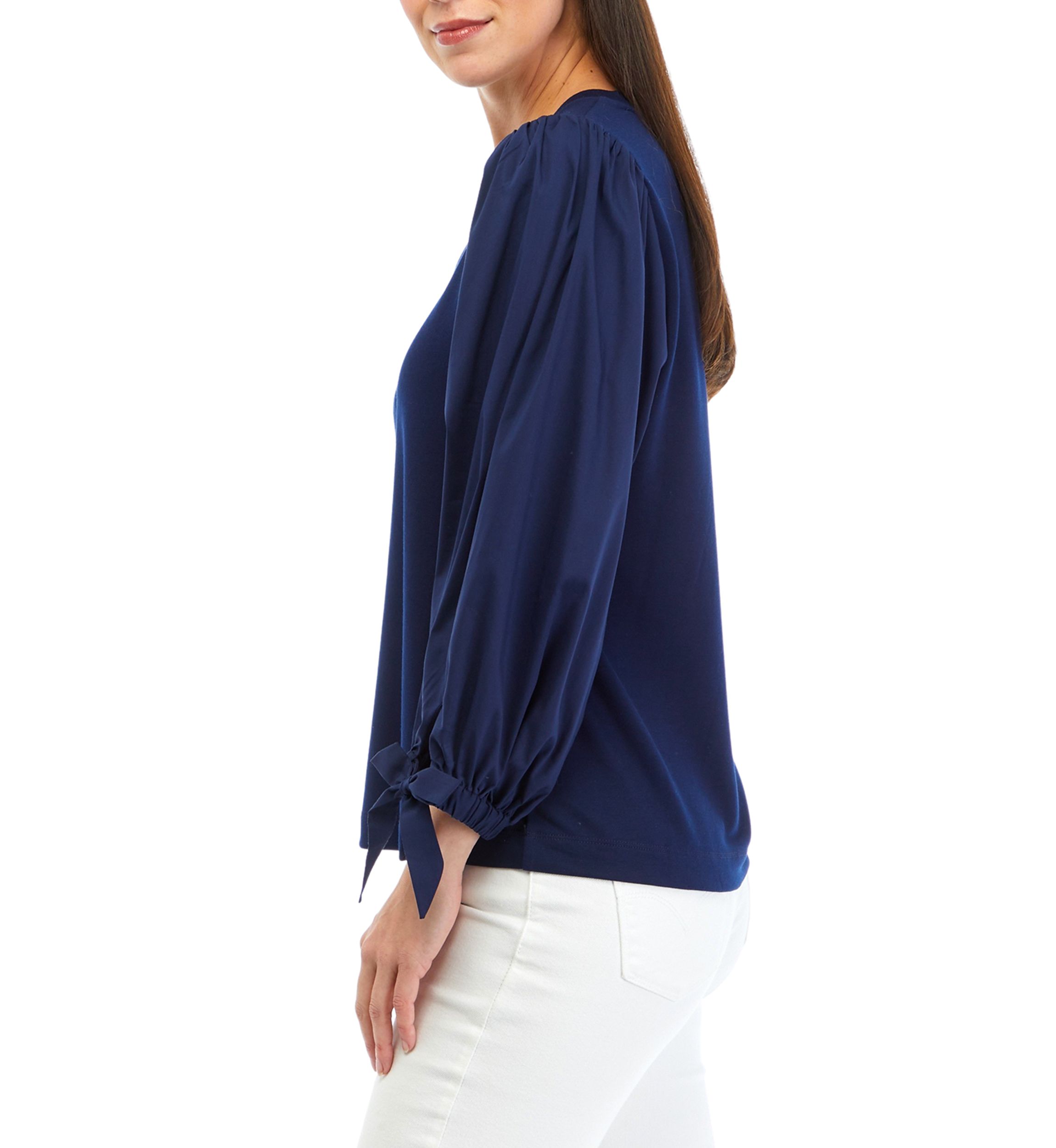 Womens Long Sleeve Woven Top