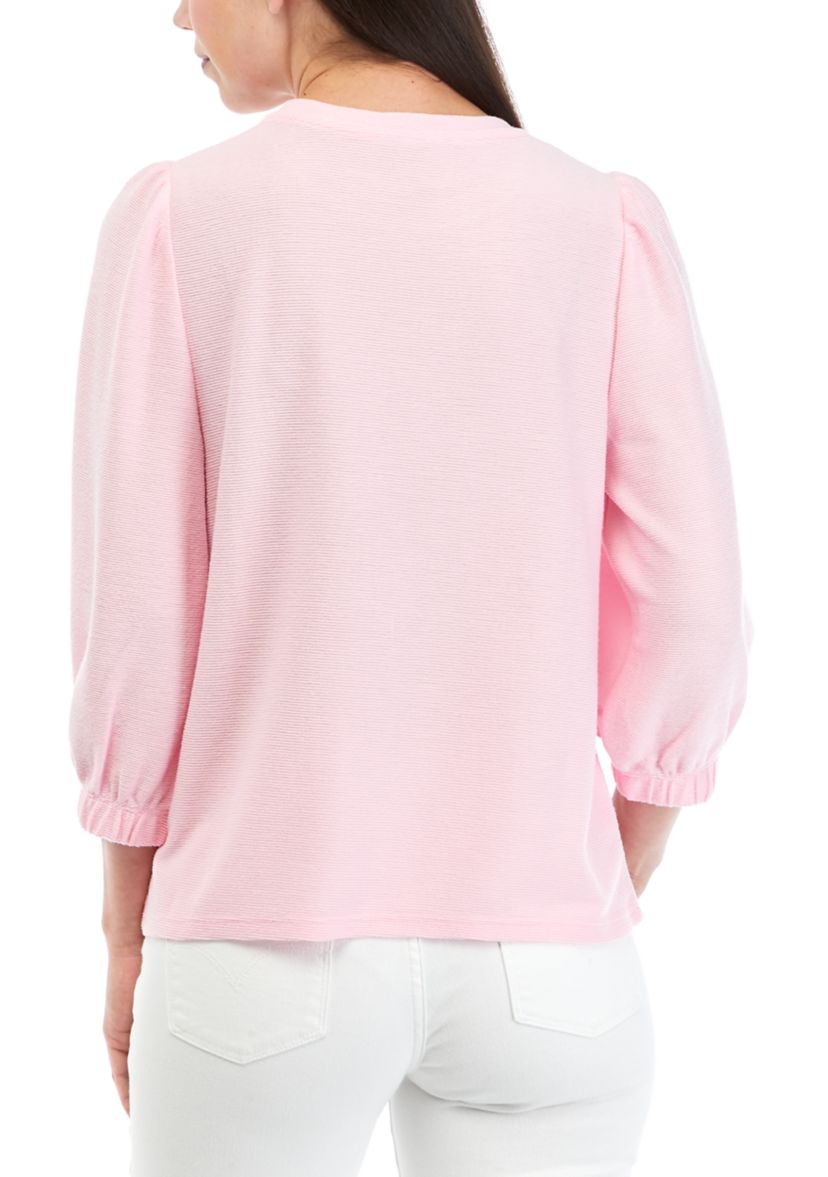 Womens 3/4 Sleeve Nikki Knit Top
