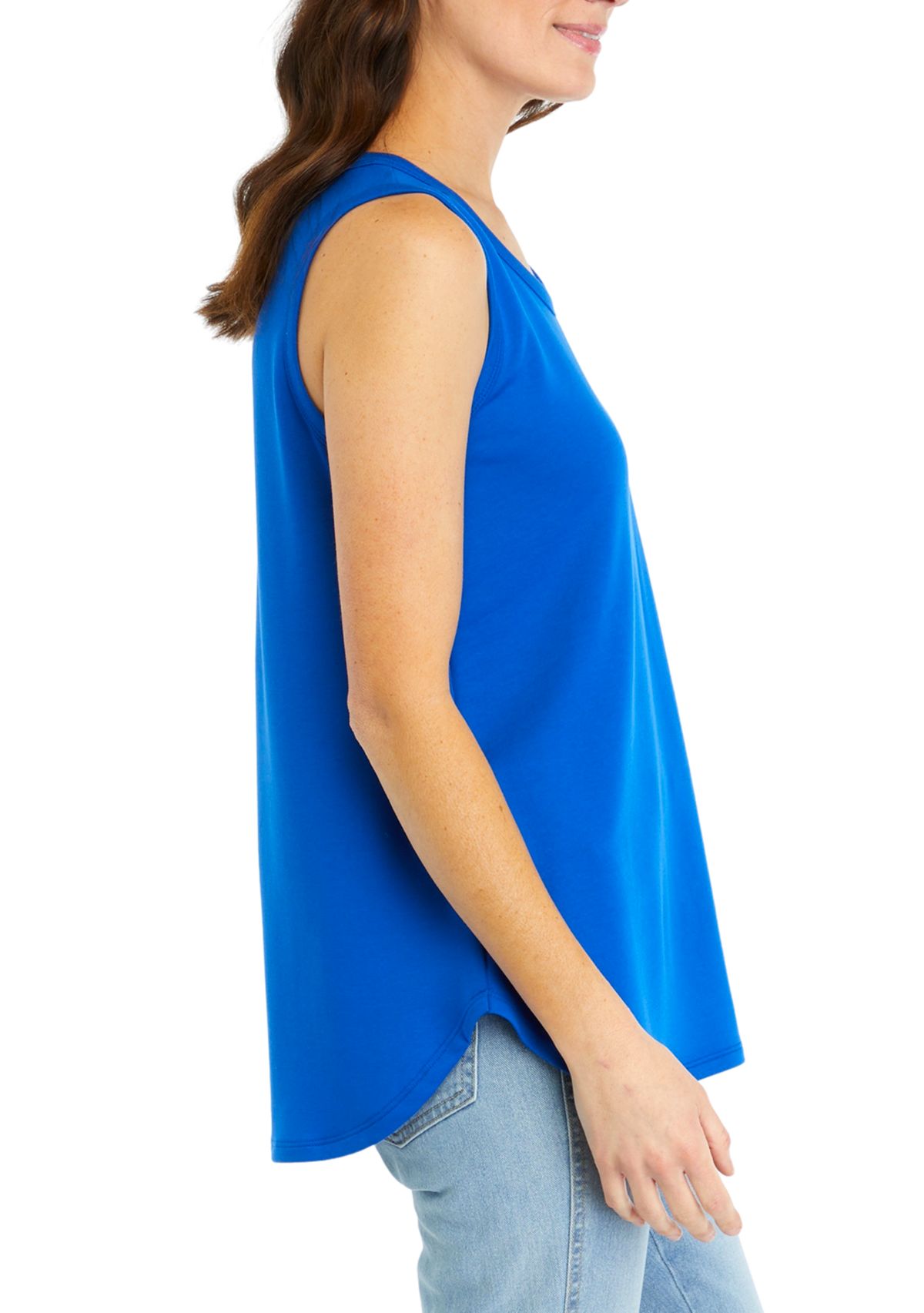 Womens Scoop Neck Baby Terry Tank Top