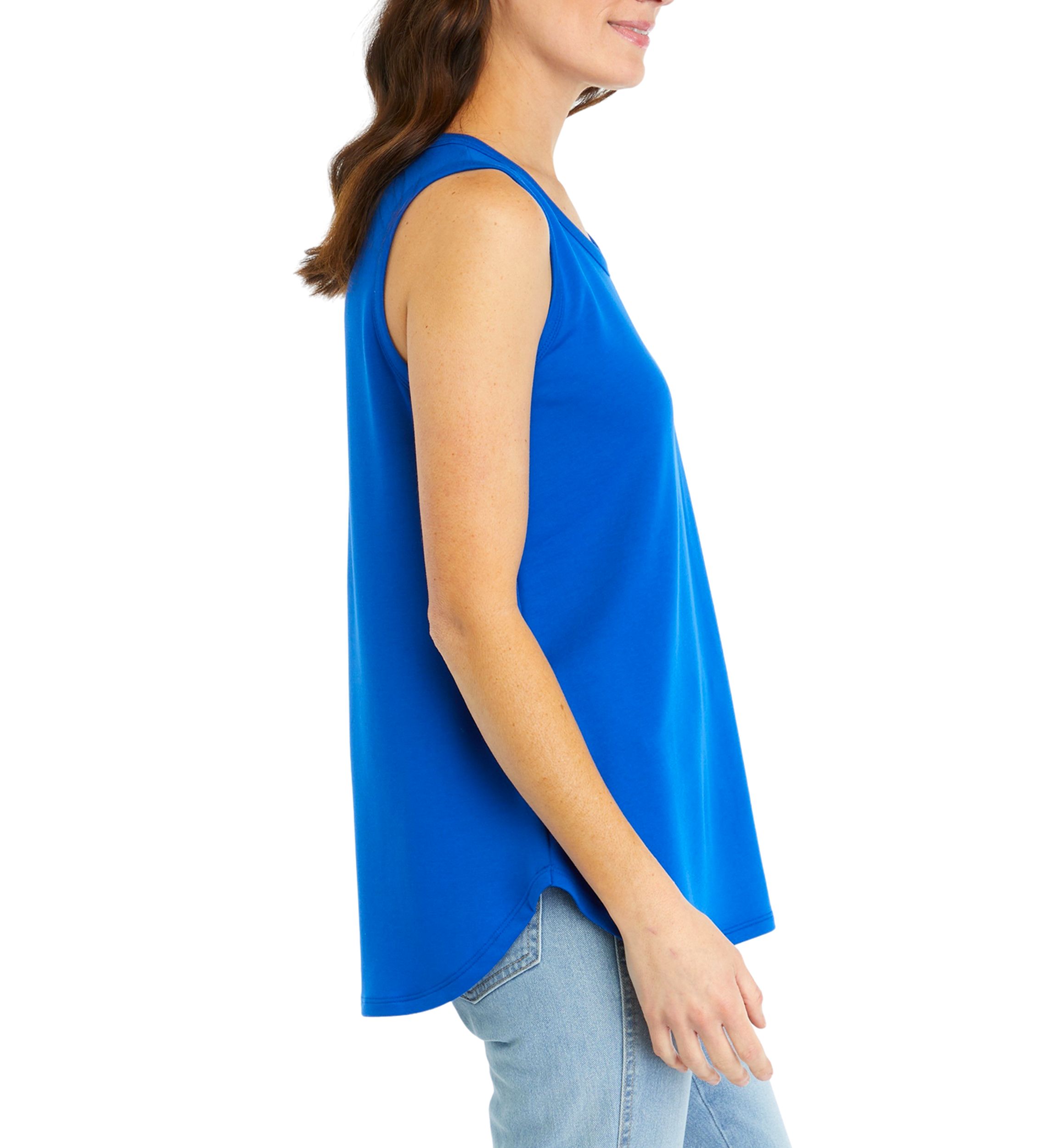 Womens Scoop Neck Baby Terry Tank Top