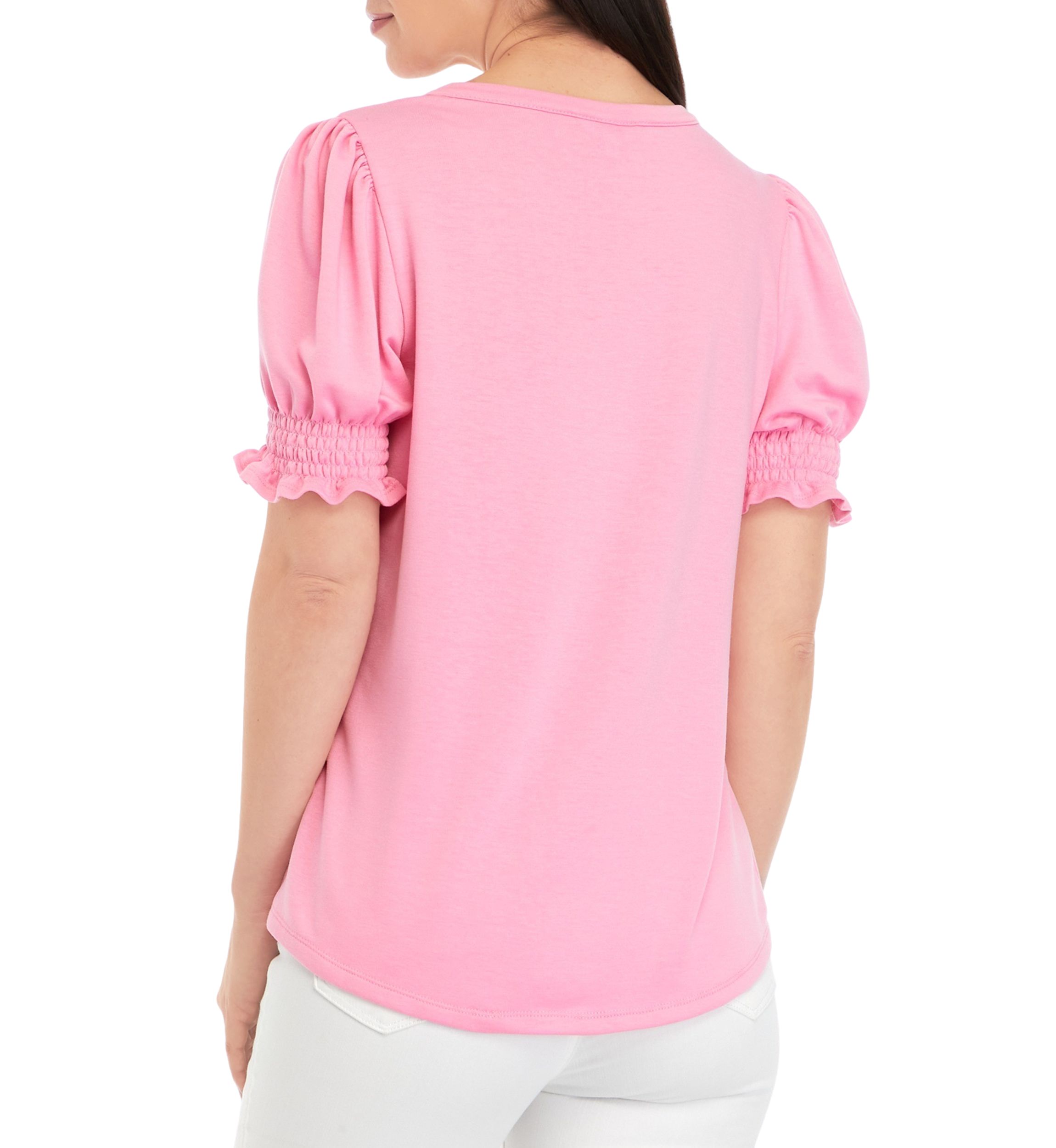 Womens Tassel Tie Peasant Top