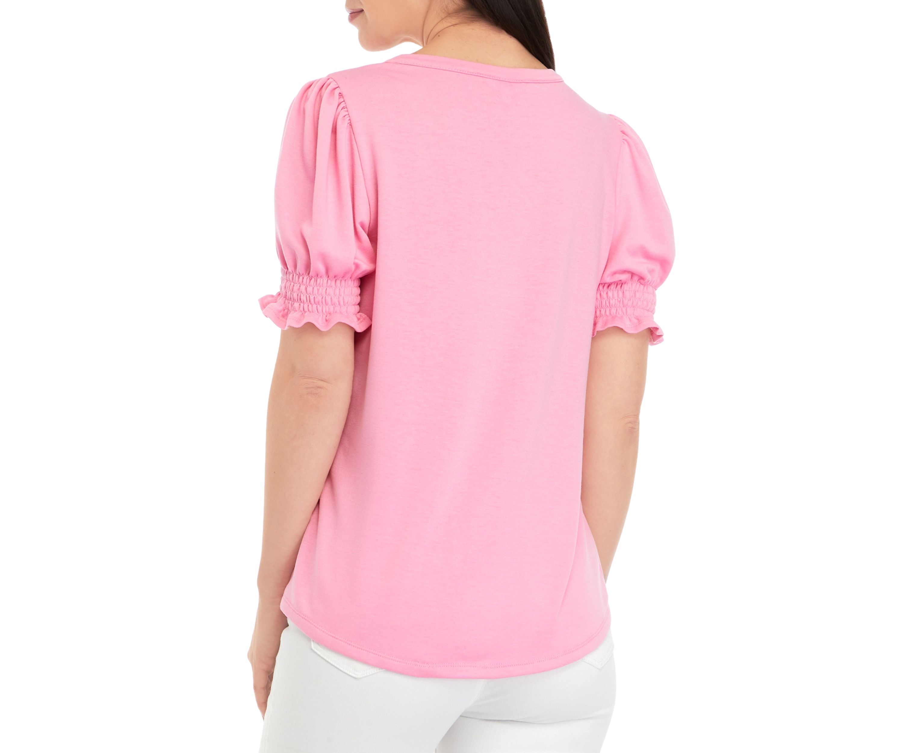 Womens Tassel Tie Peasant Top