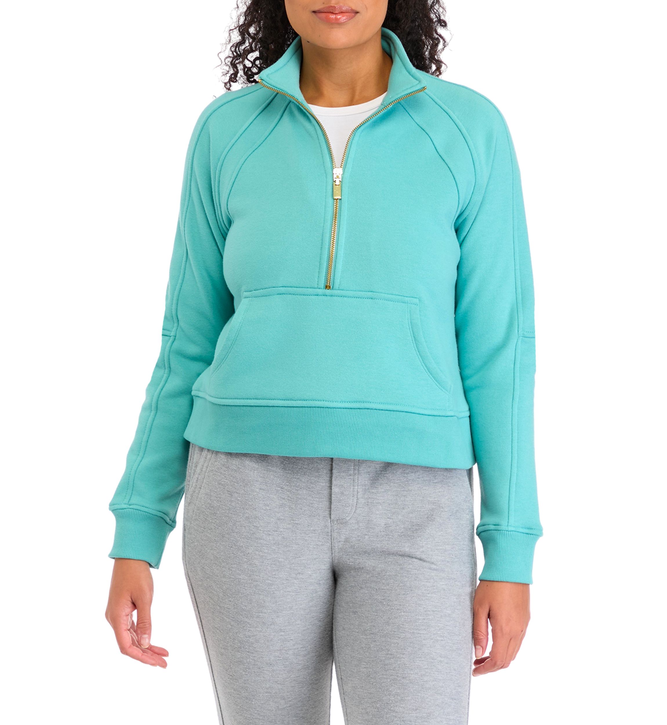 Womens Brushed Back Terry Pullover
