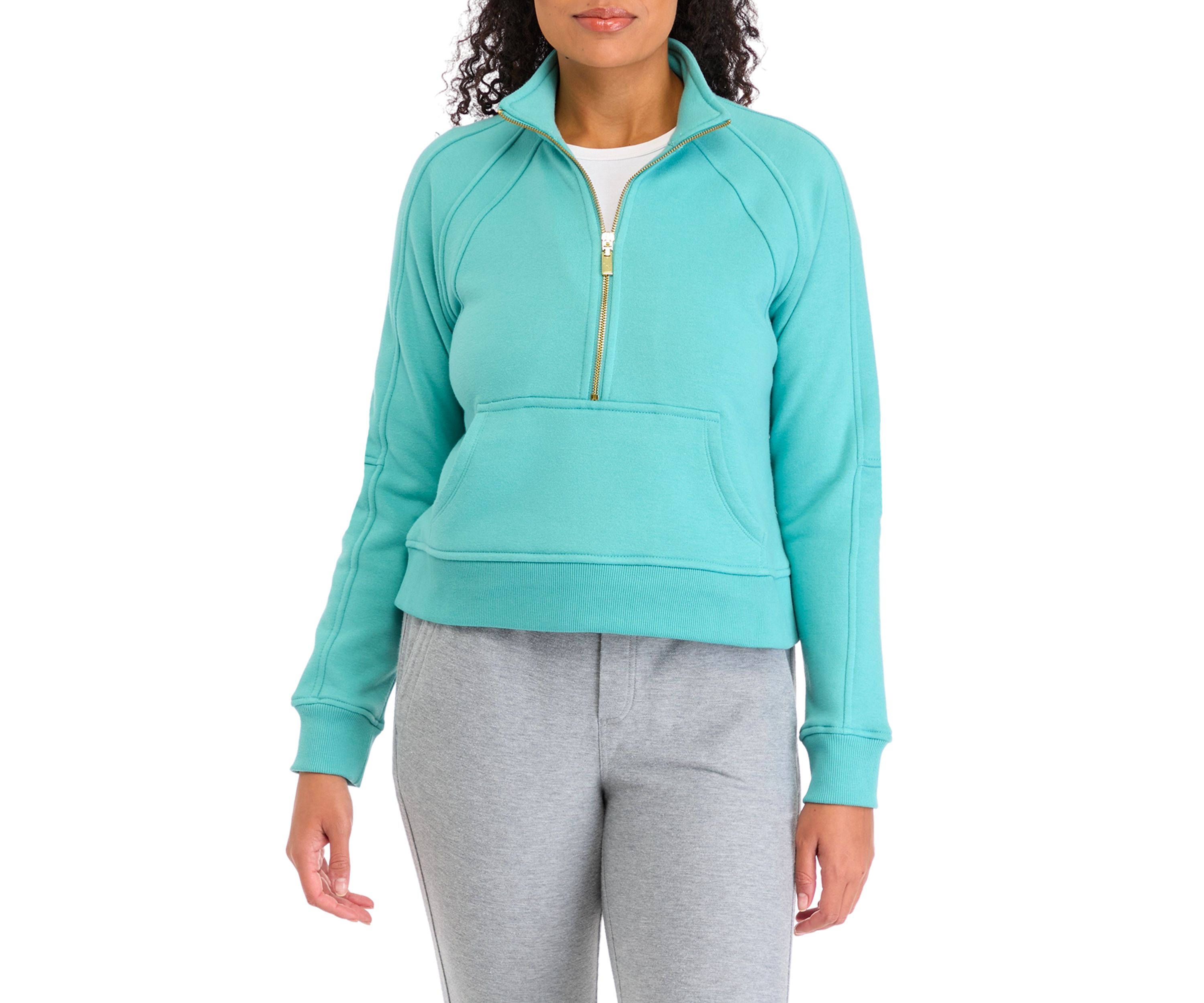 Womens Brushed Back Terry Pullover