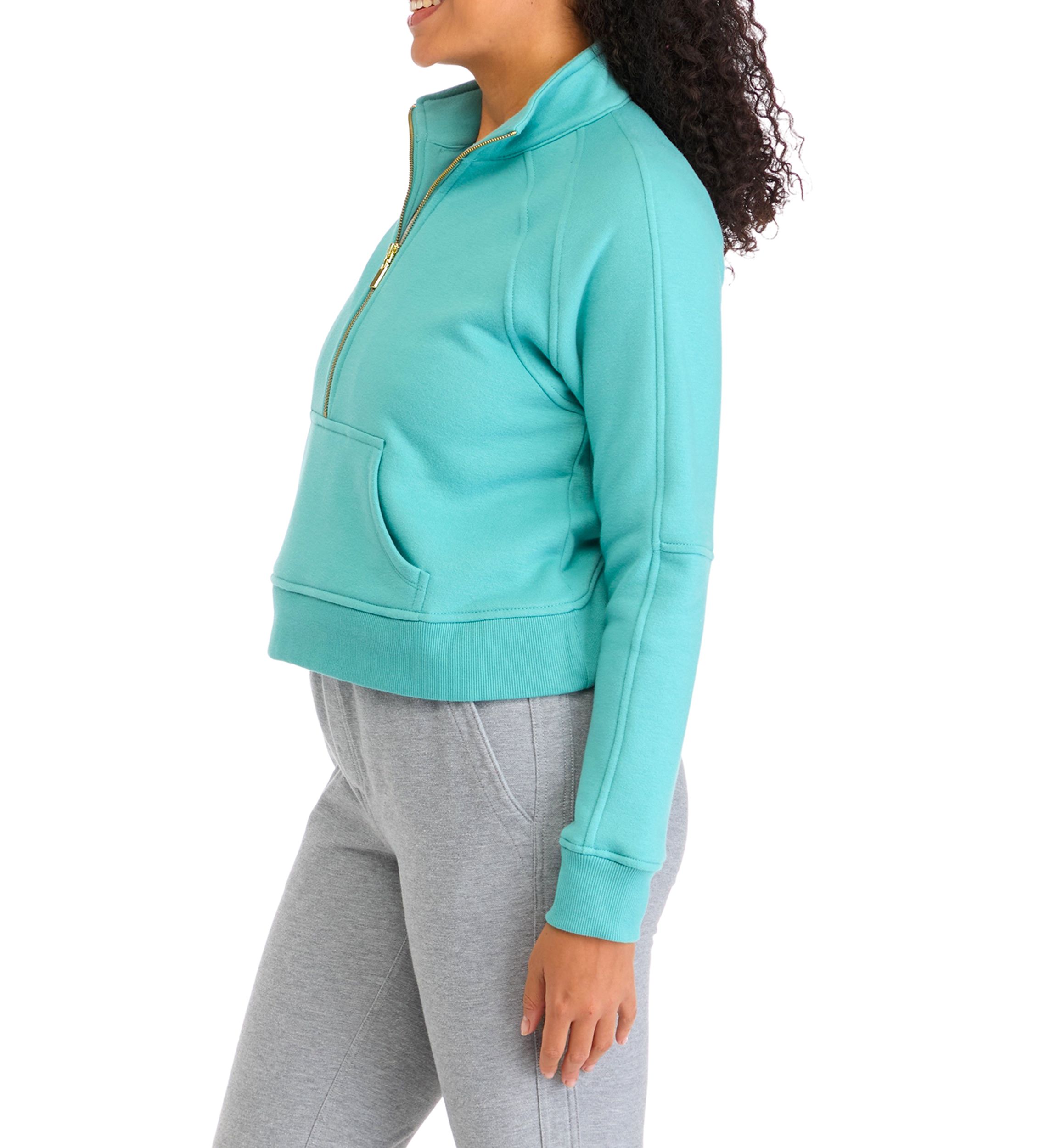 Womens Brushed Back Terry Pullover