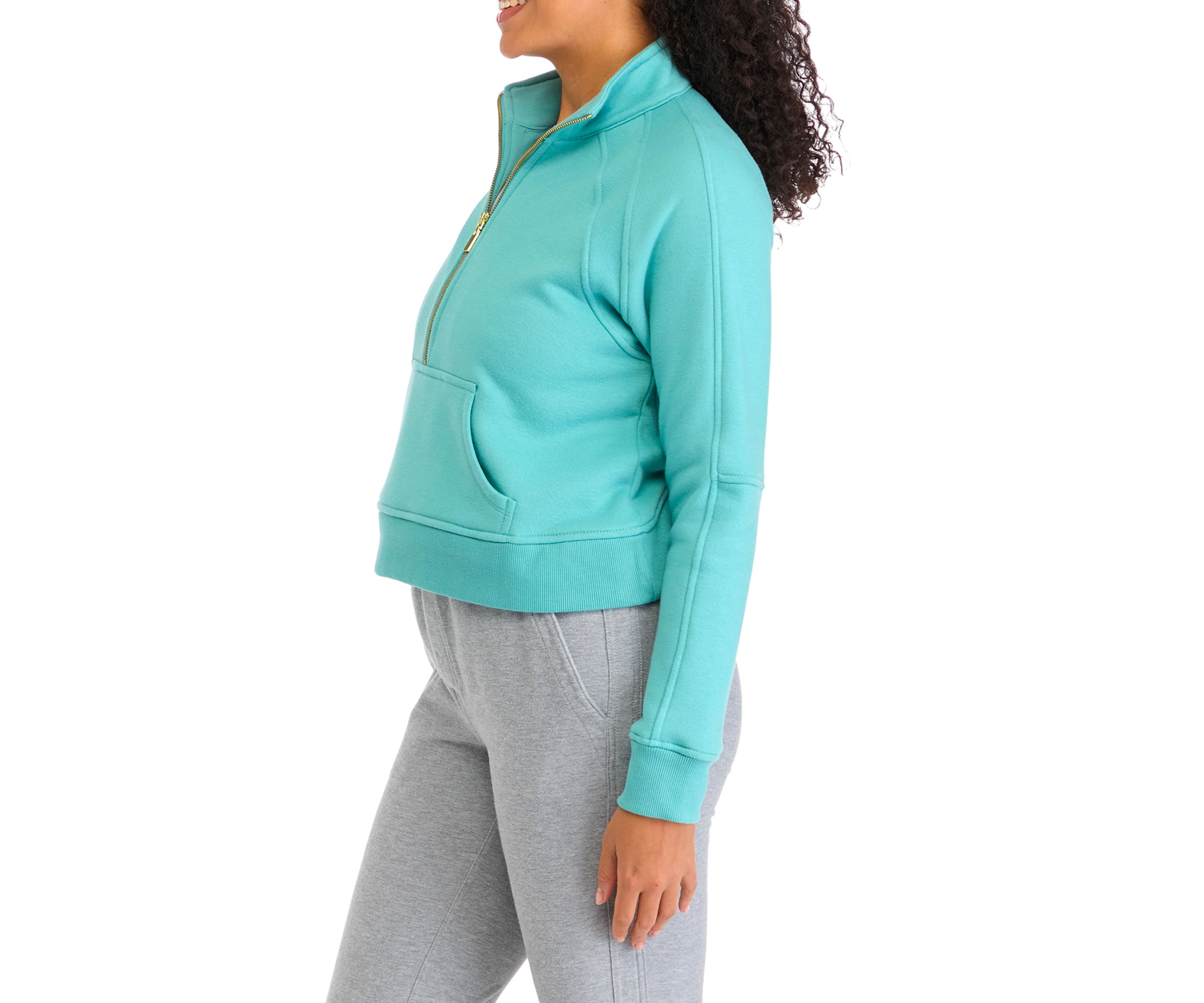 Womens Brushed Back Terry Pullover