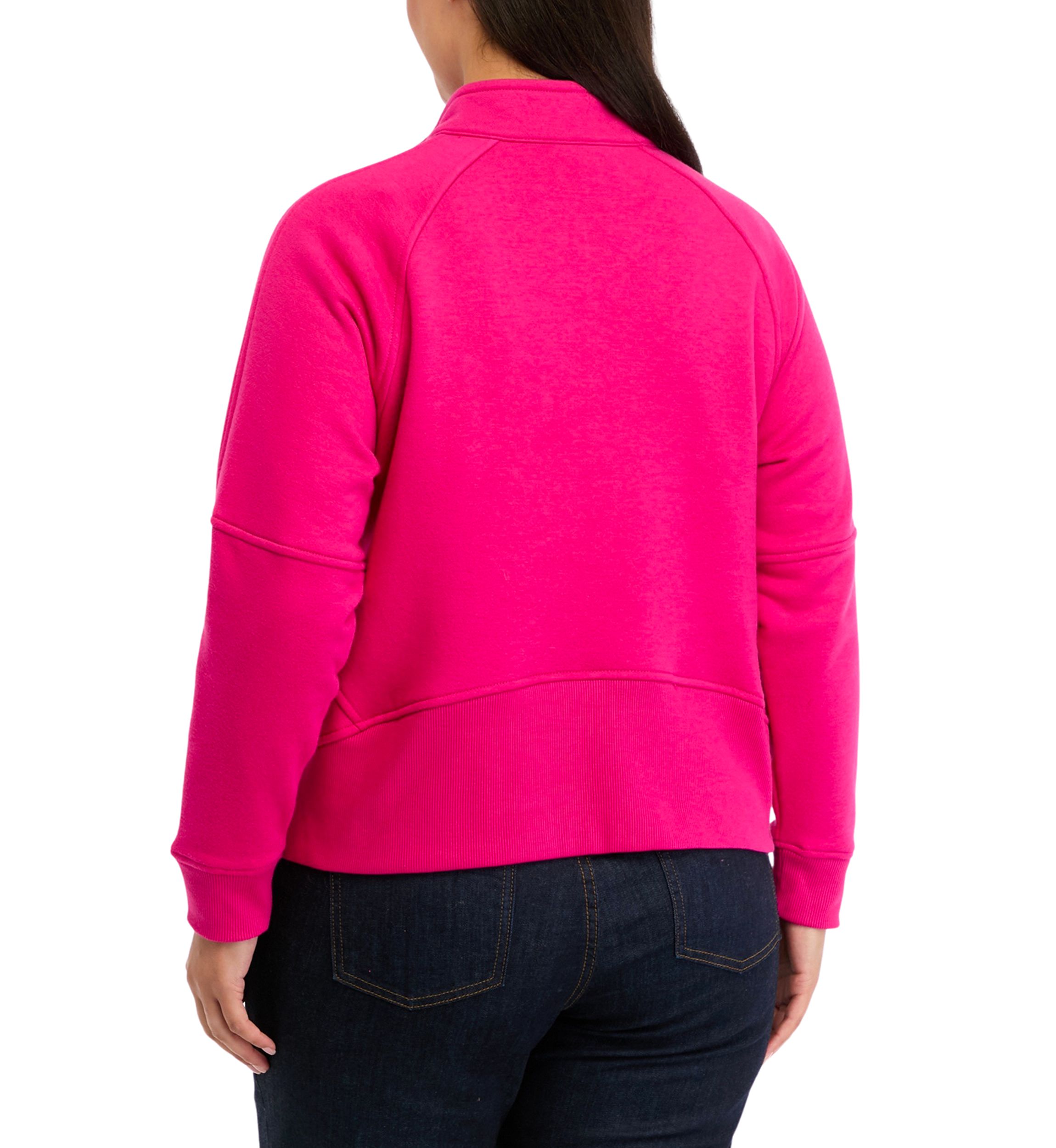 Plus Size Half Zip Top with Kangaroo Pocket 