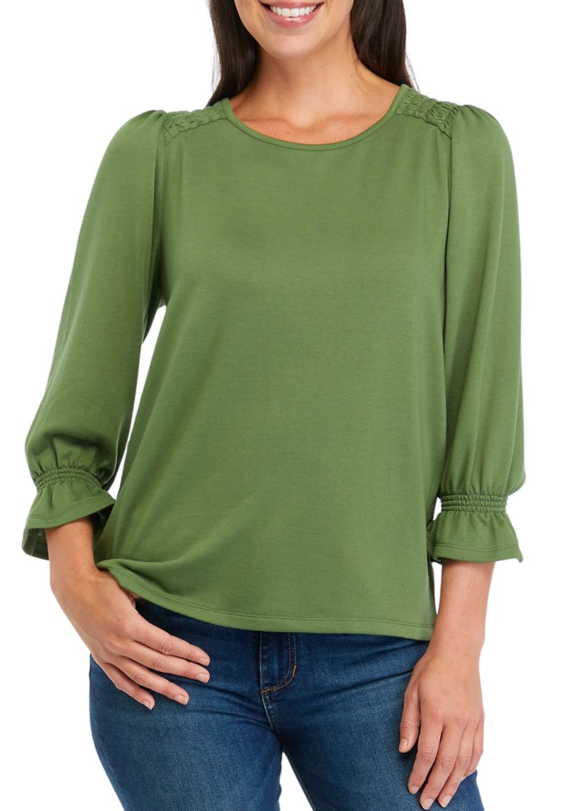 Womens Solid Baby Terry T-Shirt