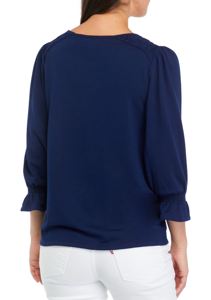 Womens Solid Baby Terry T-Shirt