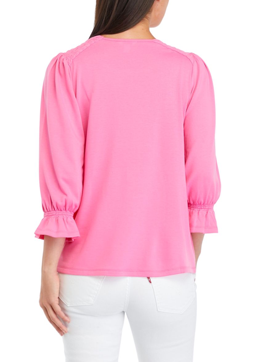 Womens Solid Baby Terry T-Shirt