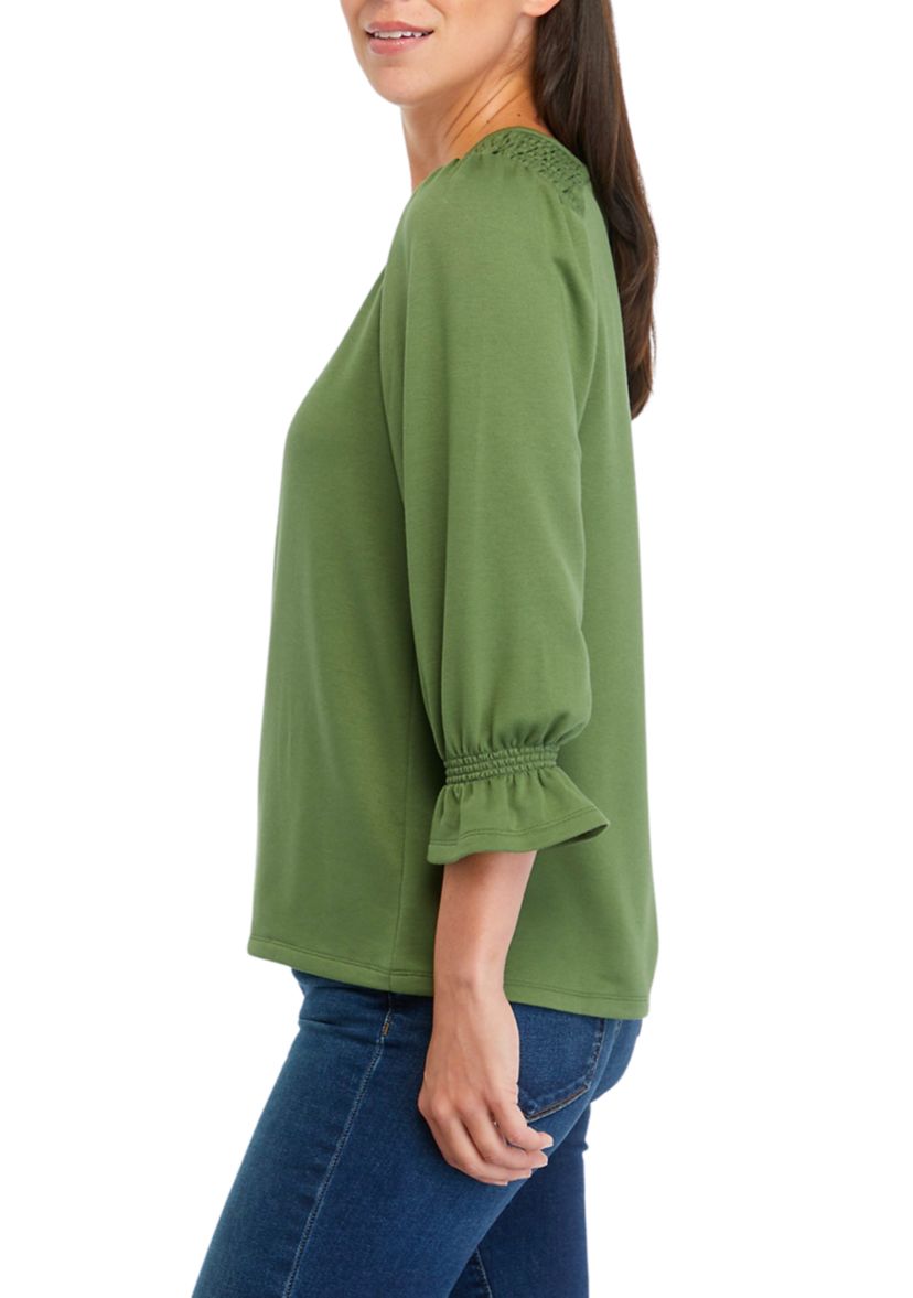 Womens Solid Baby Terry T-Shirt