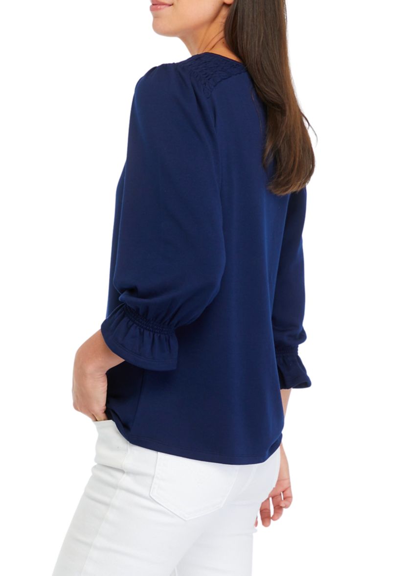 Womens Solid Baby Terry T-Shirt