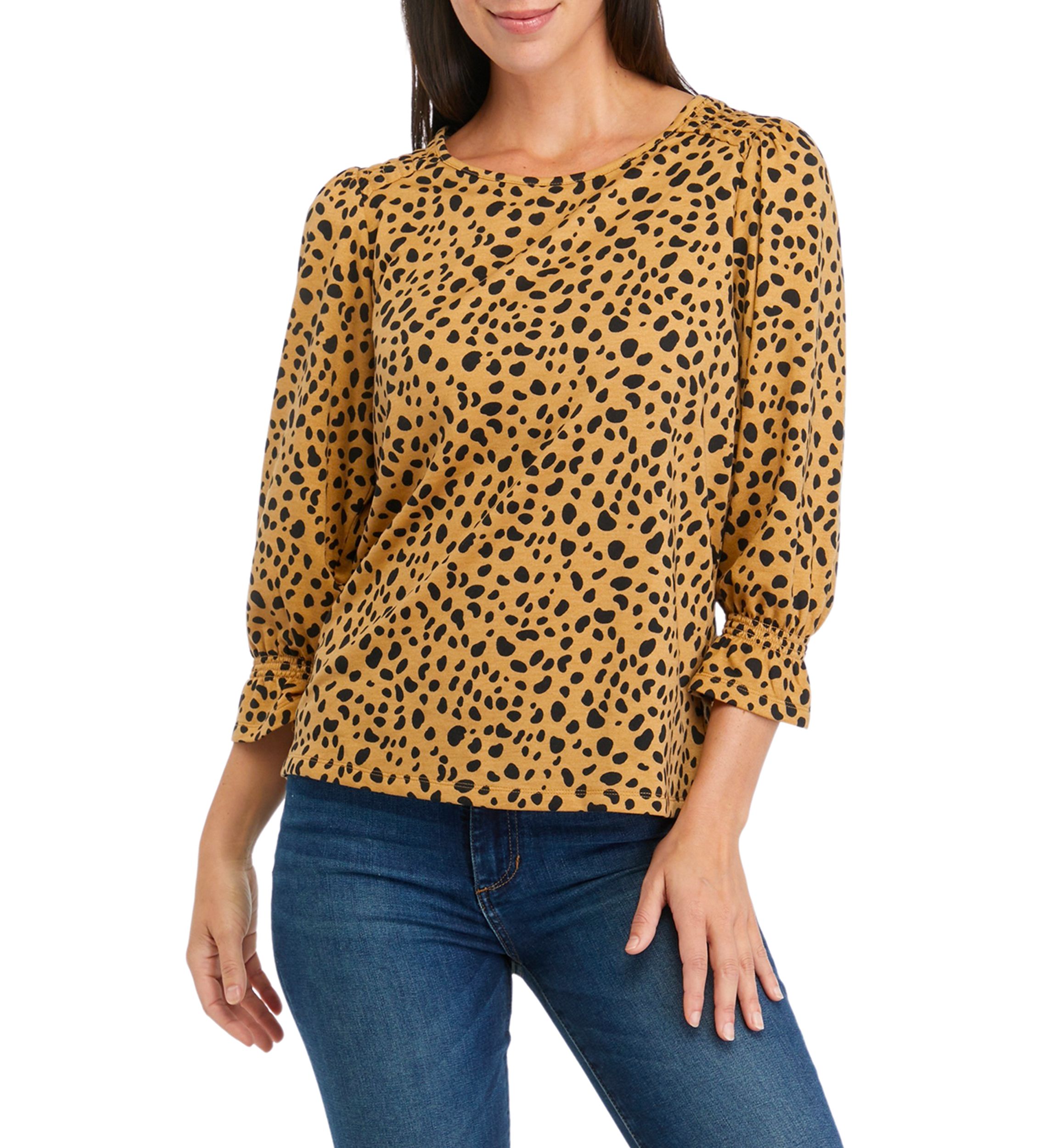 Womens Printed Baby Terry T-Shirt