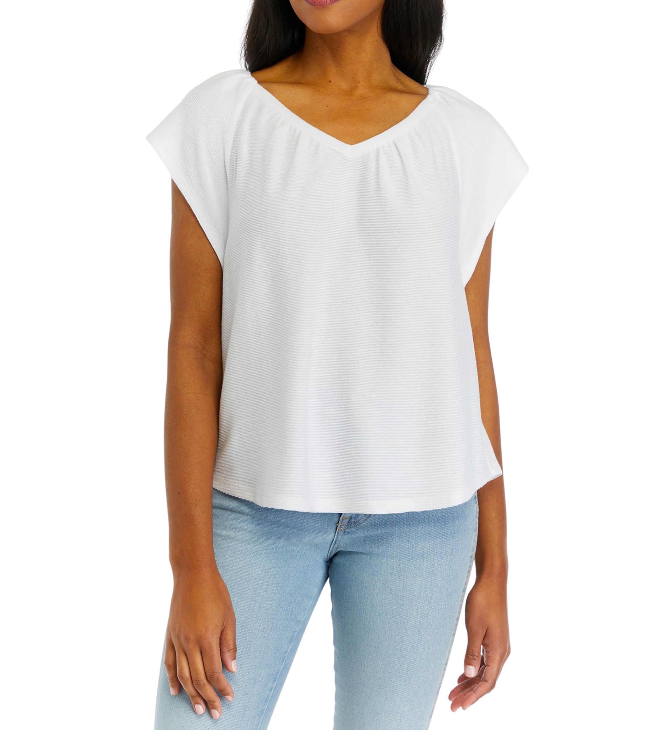 Womens Flutter Sleeve Nikki Knit Top