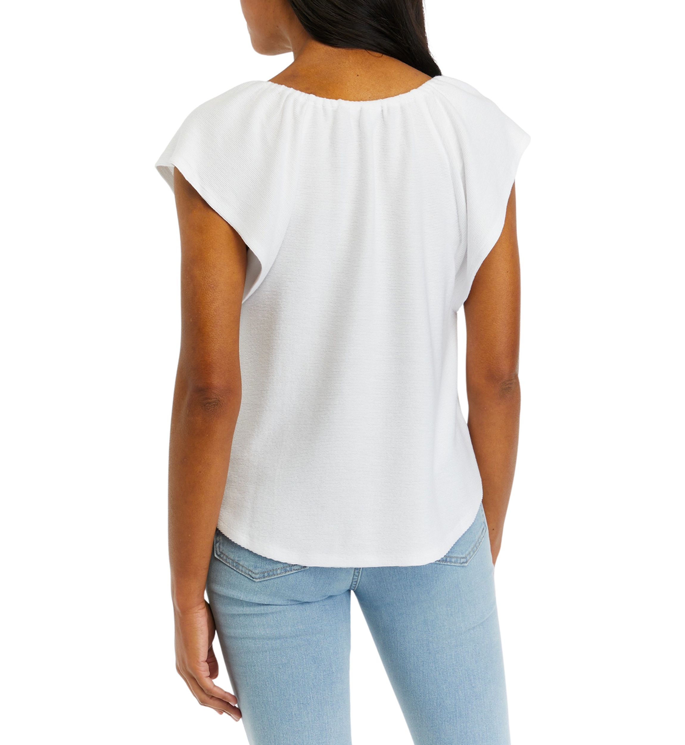 Womens Flutter Sleeve Nikki Knit Top