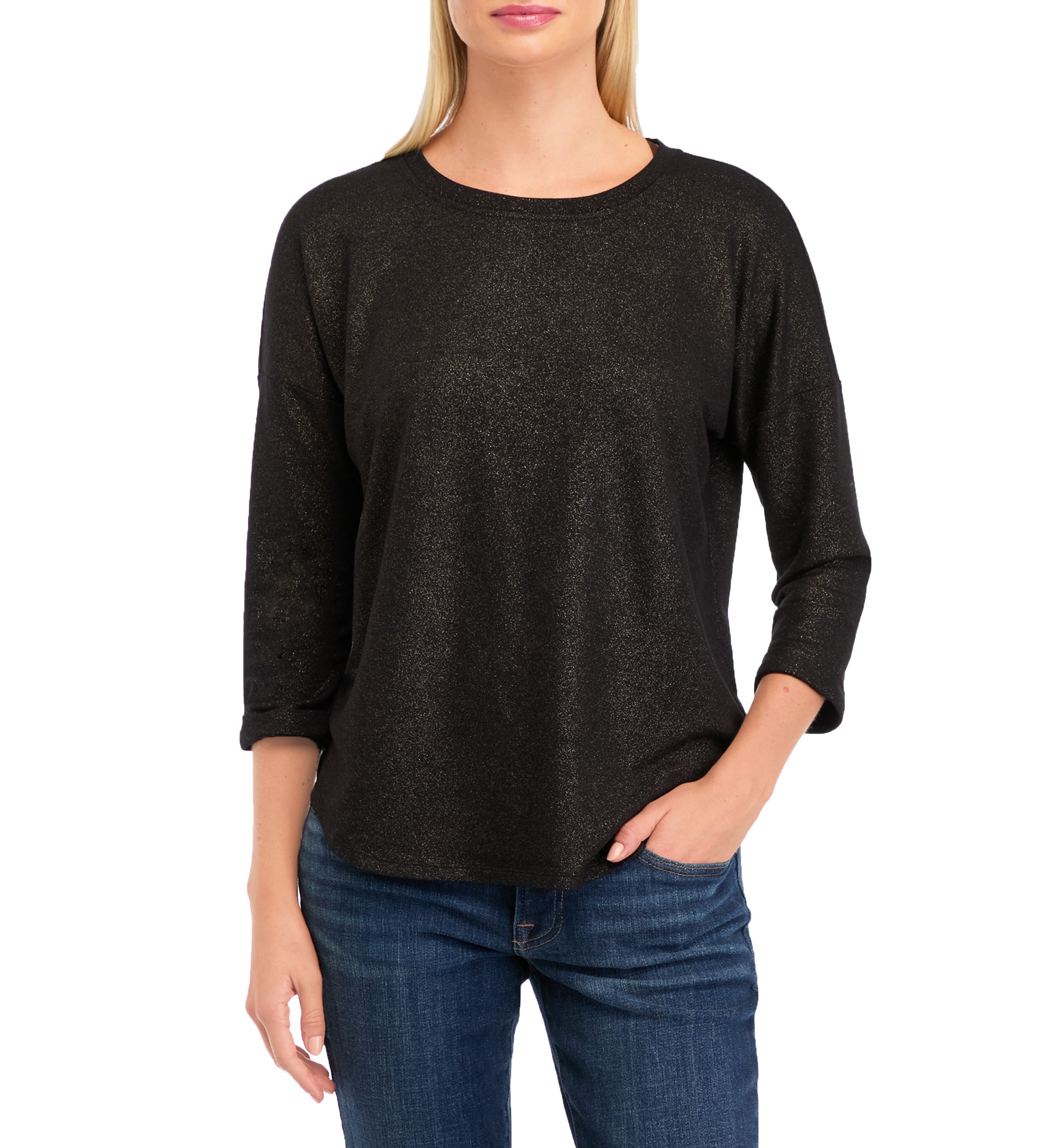 Womens 3/4 Sleeve Baby Terry Top 