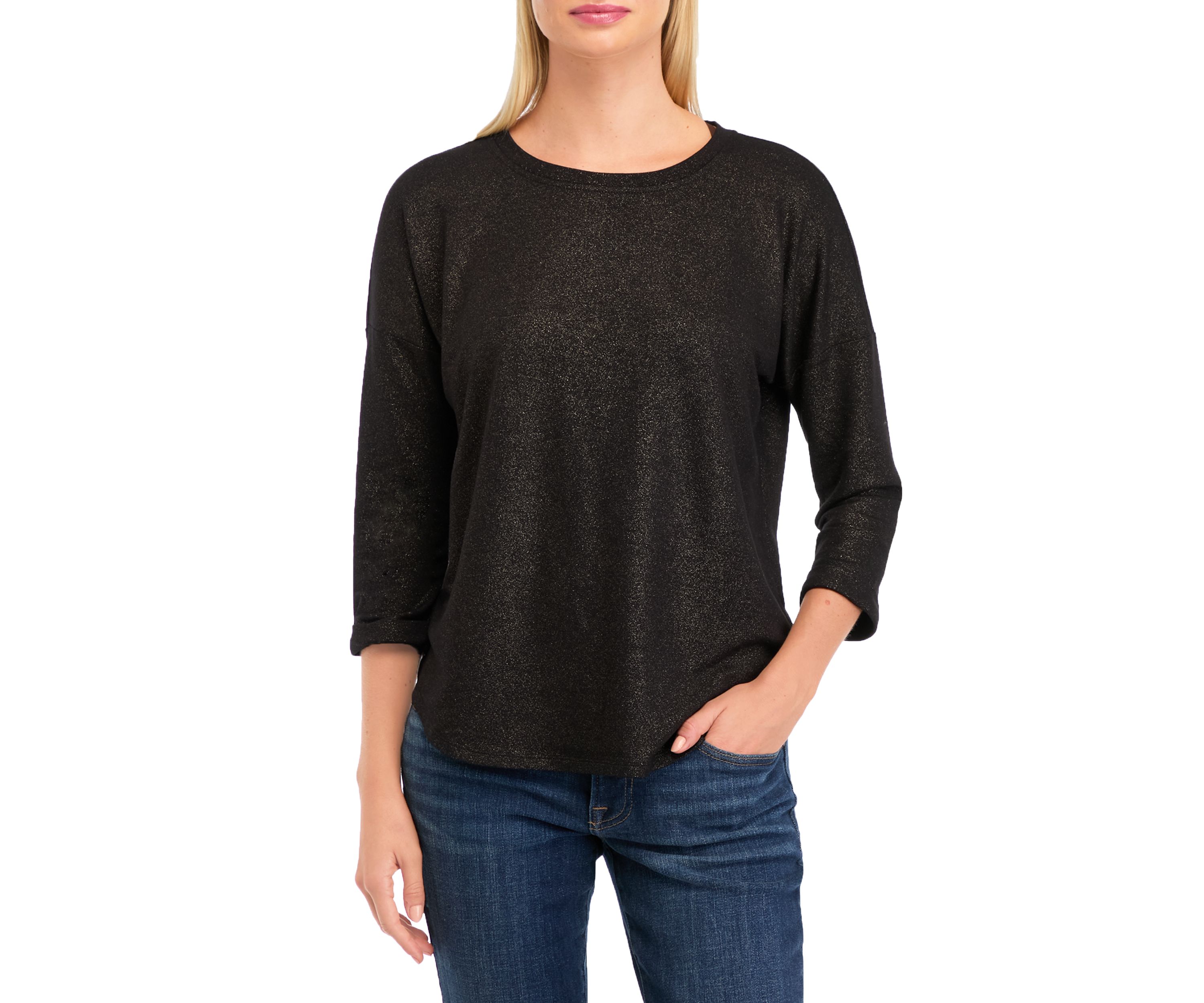 Womens 3/4 Sleeve Baby Terry Top 