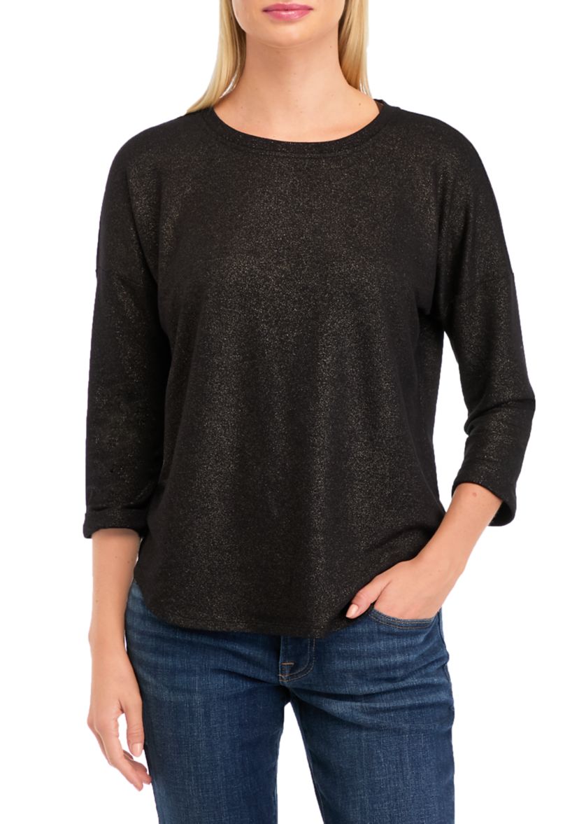 Womens 3/4 Sleeve Baby Terry Top 