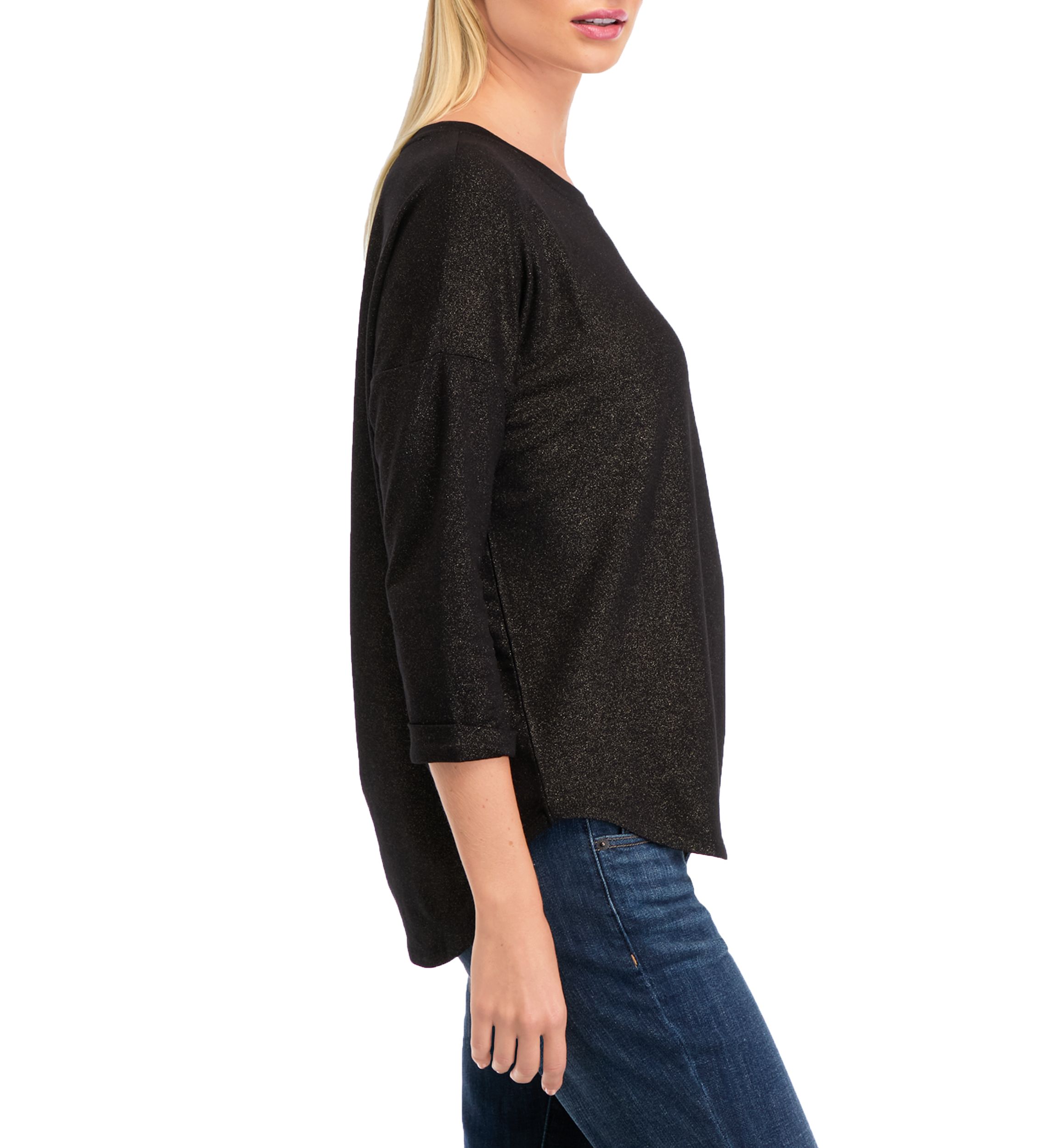 Womens 3/4 Sleeve Baby Terry Top 