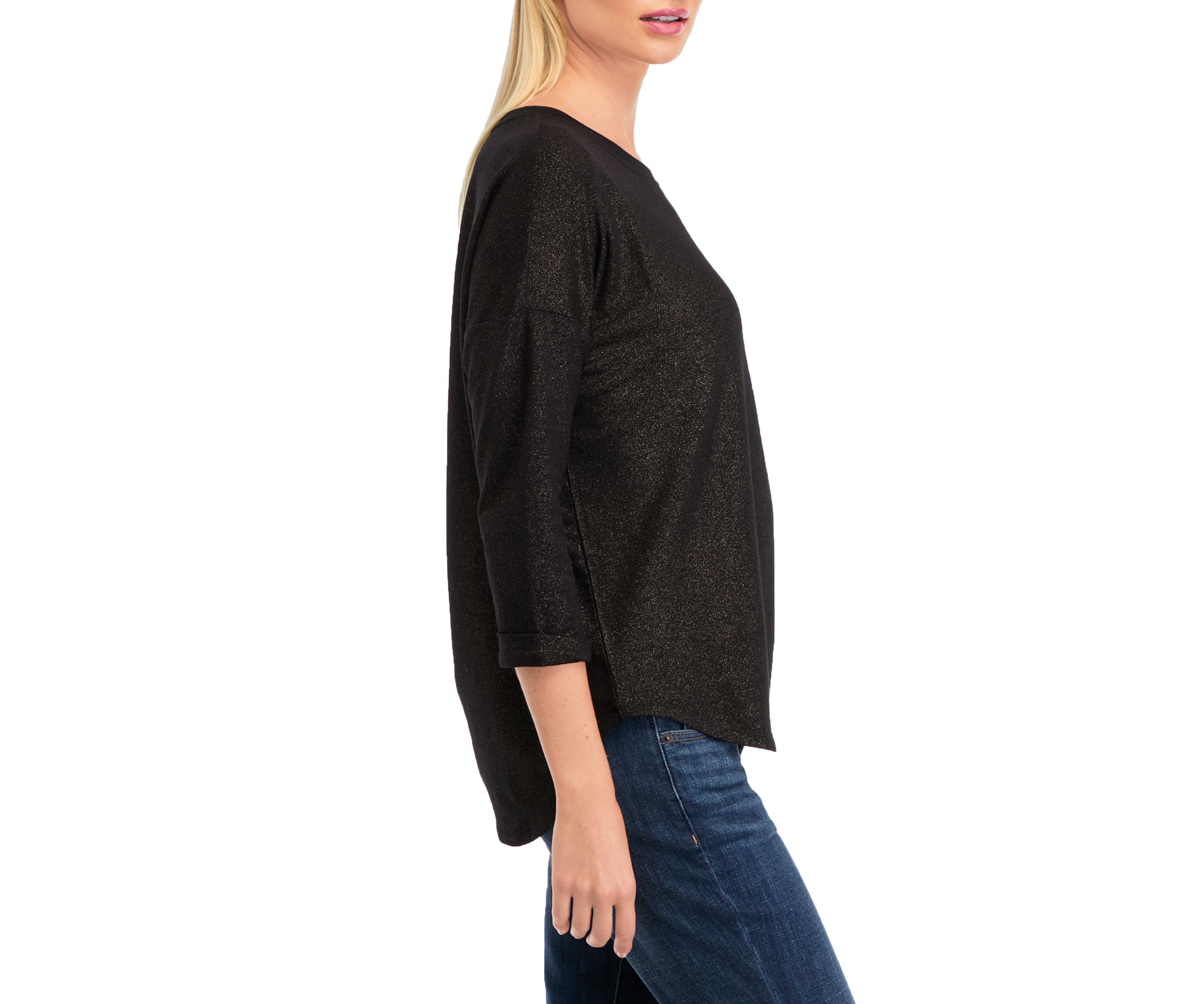 Womens 3/4 Sleeve Baby Terry Top 