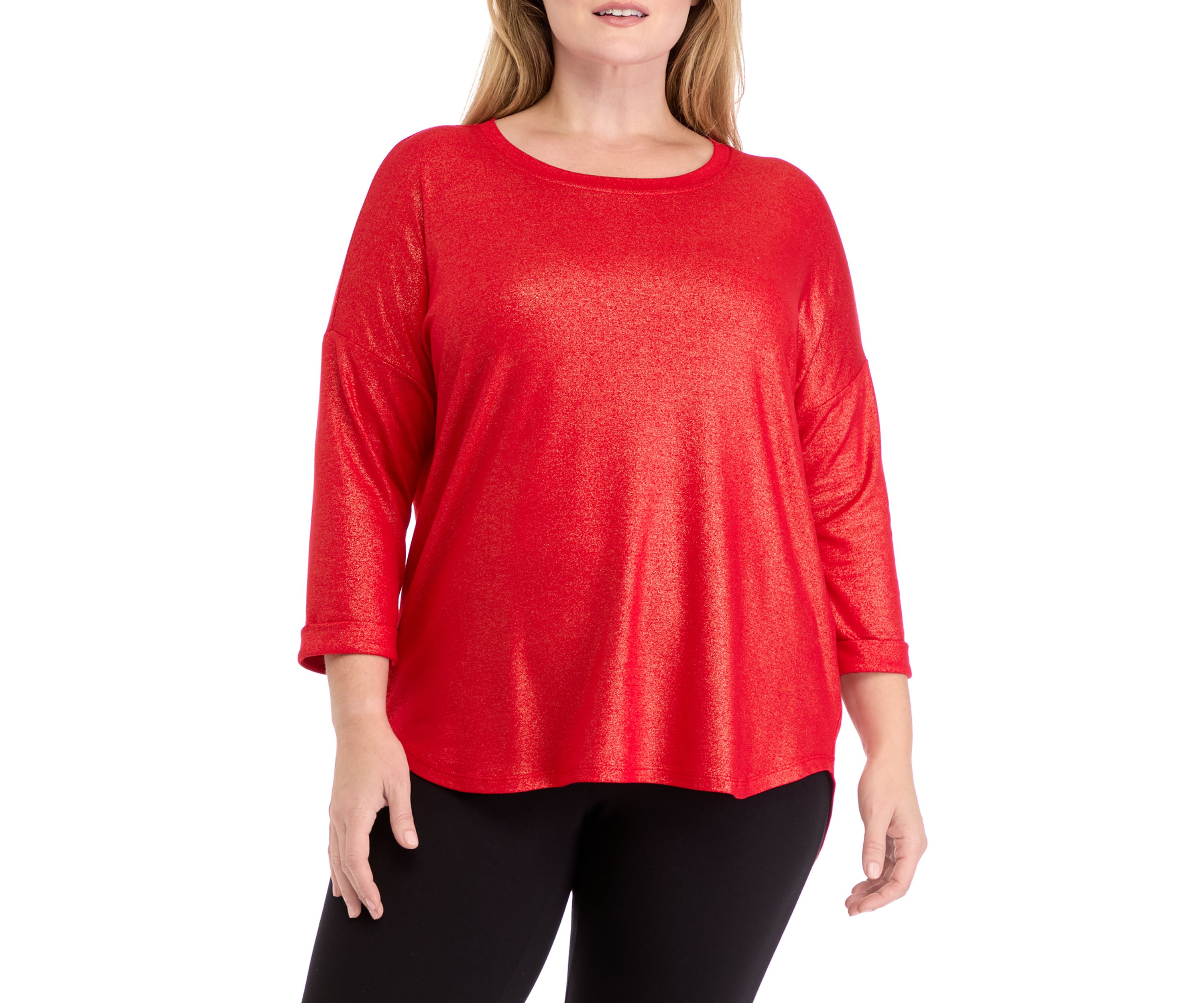 Plus Size 3/4 Sleeve Baby Terry Shirt 