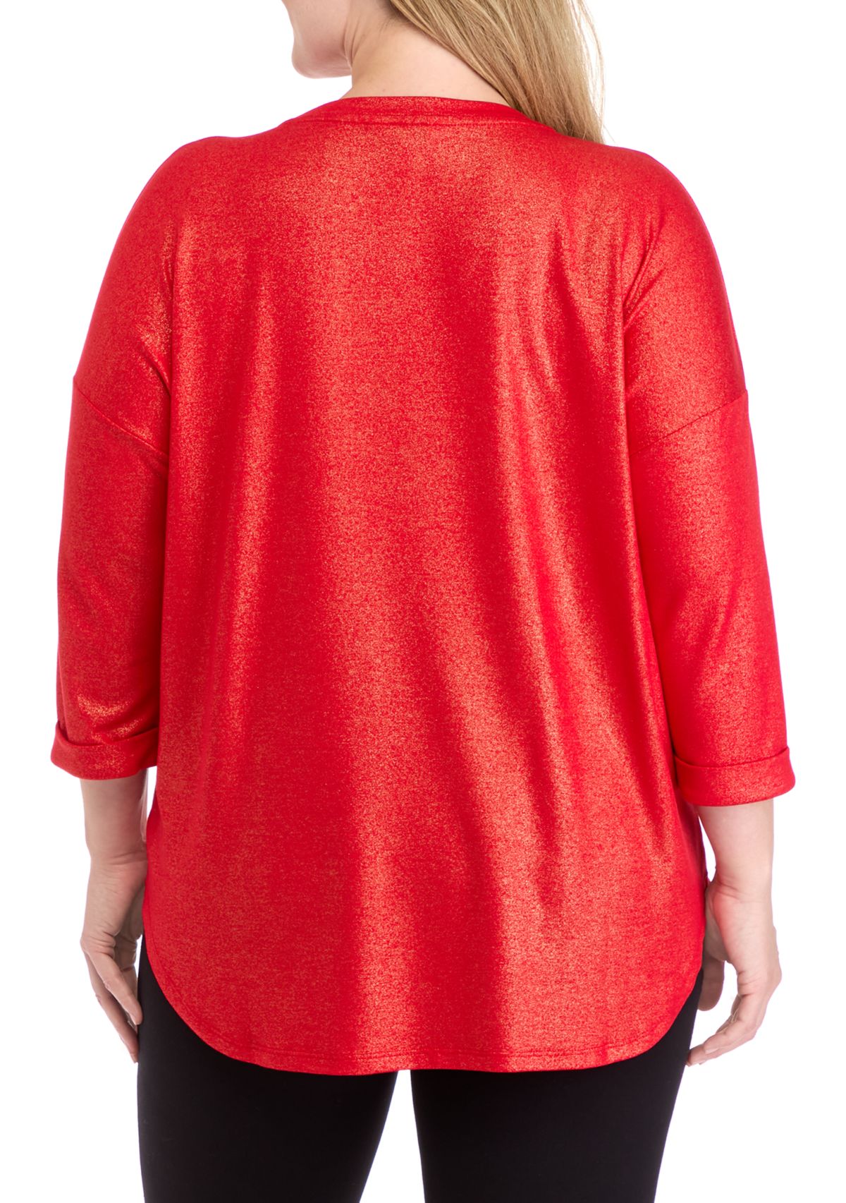 Plus Size 3/4 Sleeve Baby Terry Shirt 