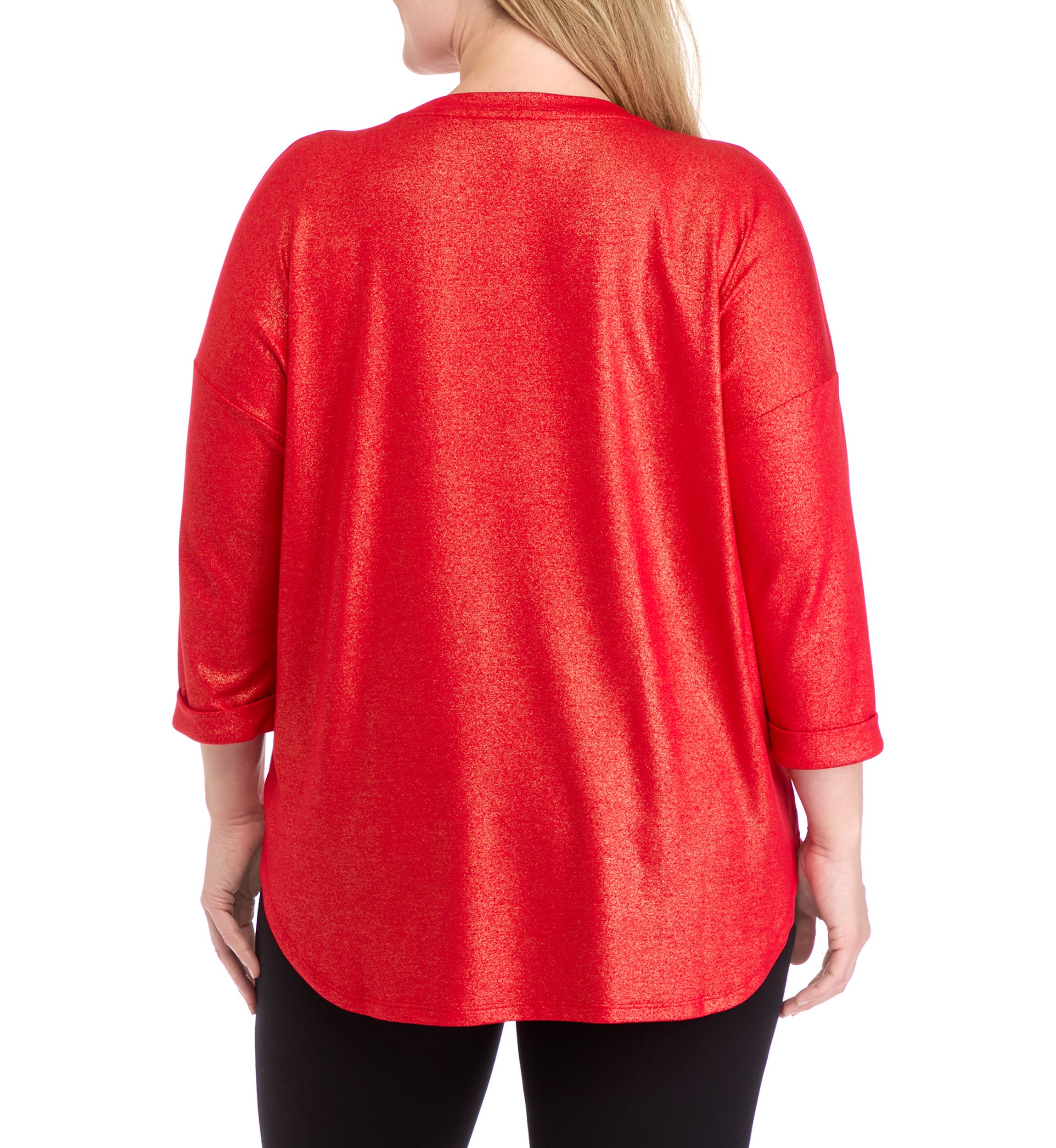 Plus Size 3/4 Sleeve Baby Terry Shirt 