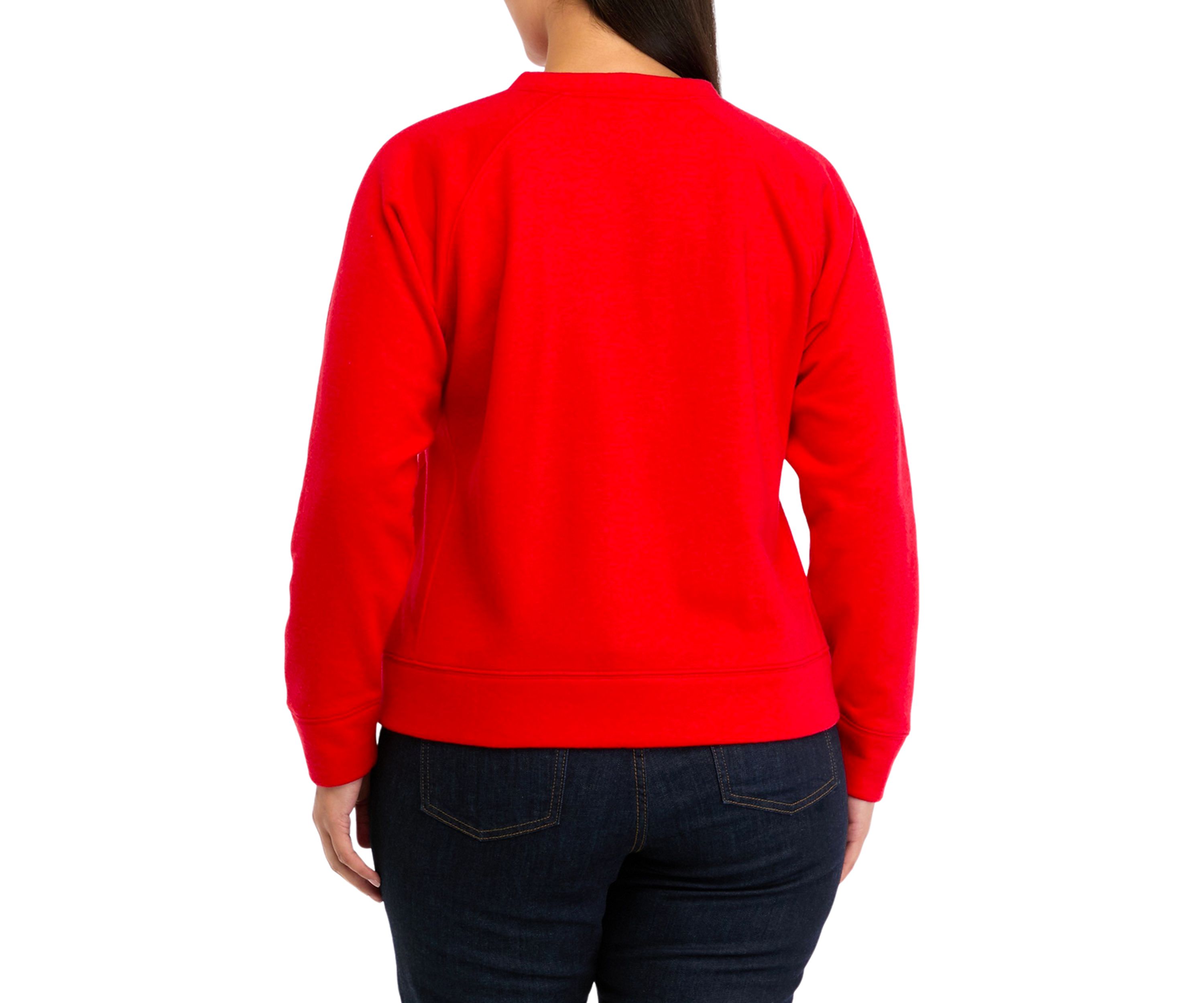 Plus Size Long Sleeve Jewel Button Henley Top 