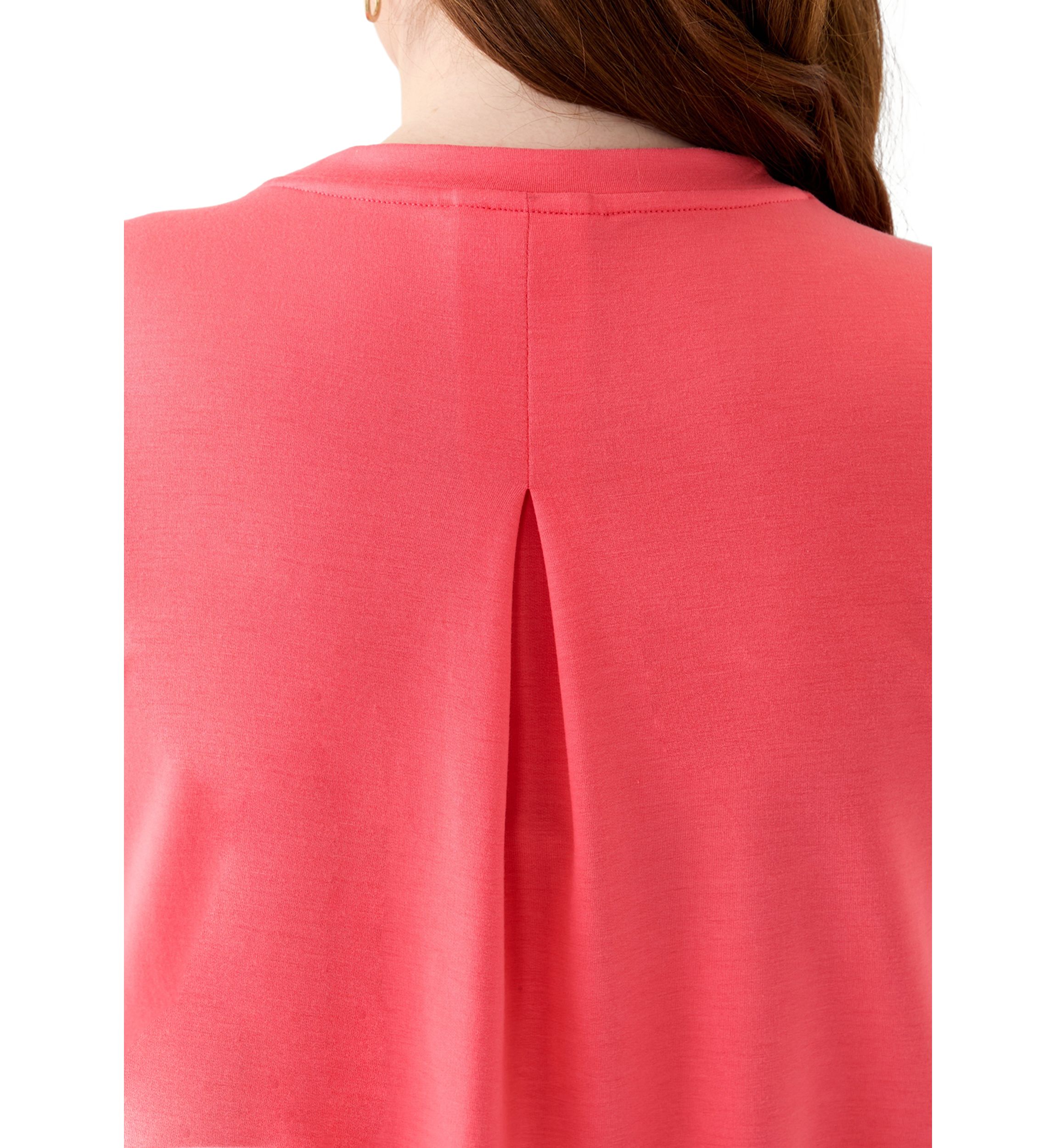 Plus Size Pleated Back T-Shirt