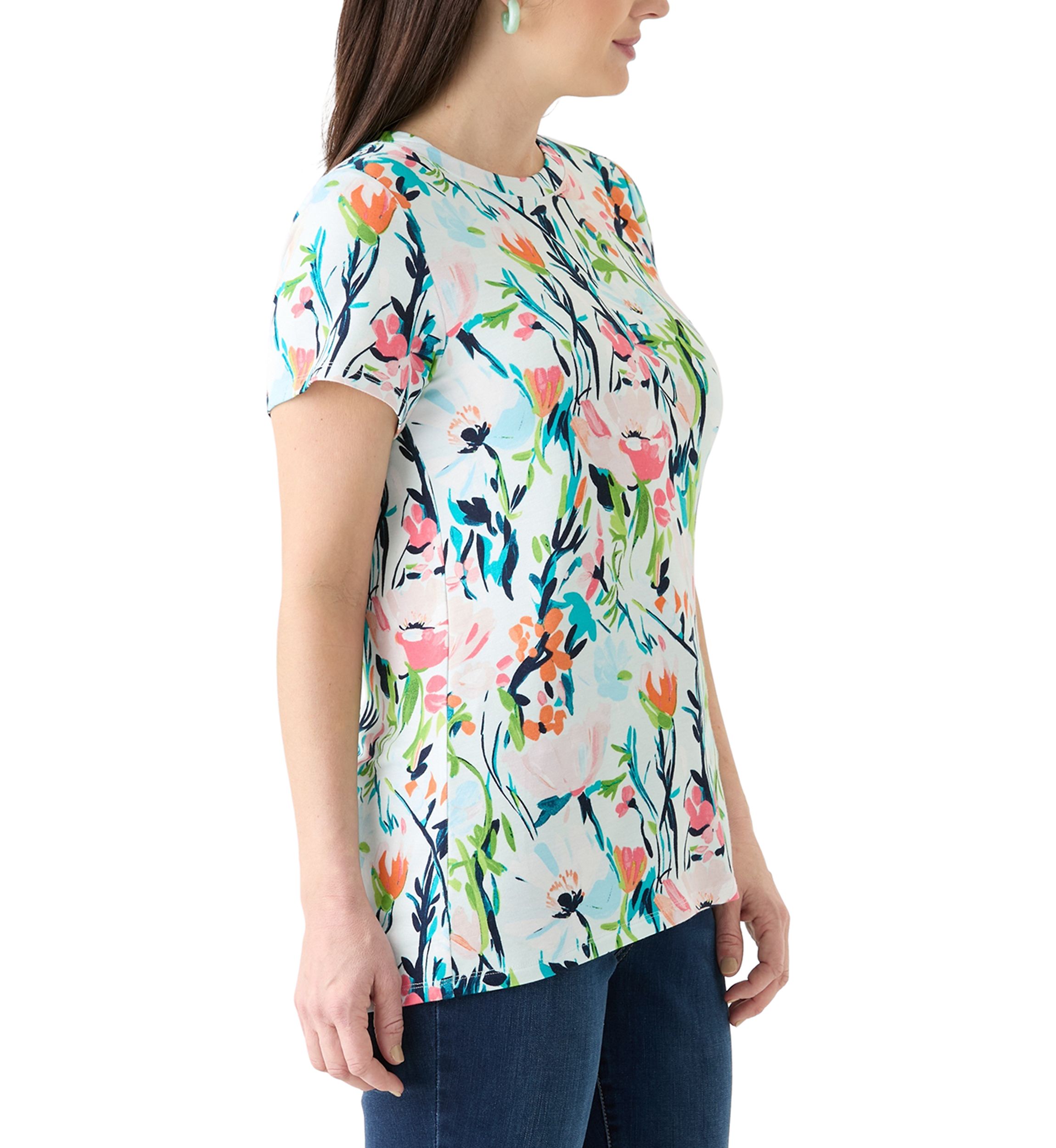 Womens Short Sleeve Pleat Back T-Shirt