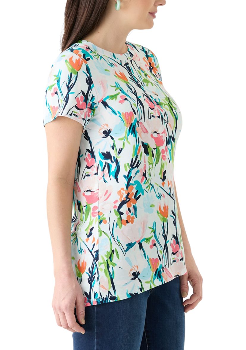Womens Short Sleeve Pleat Back T-Shirt