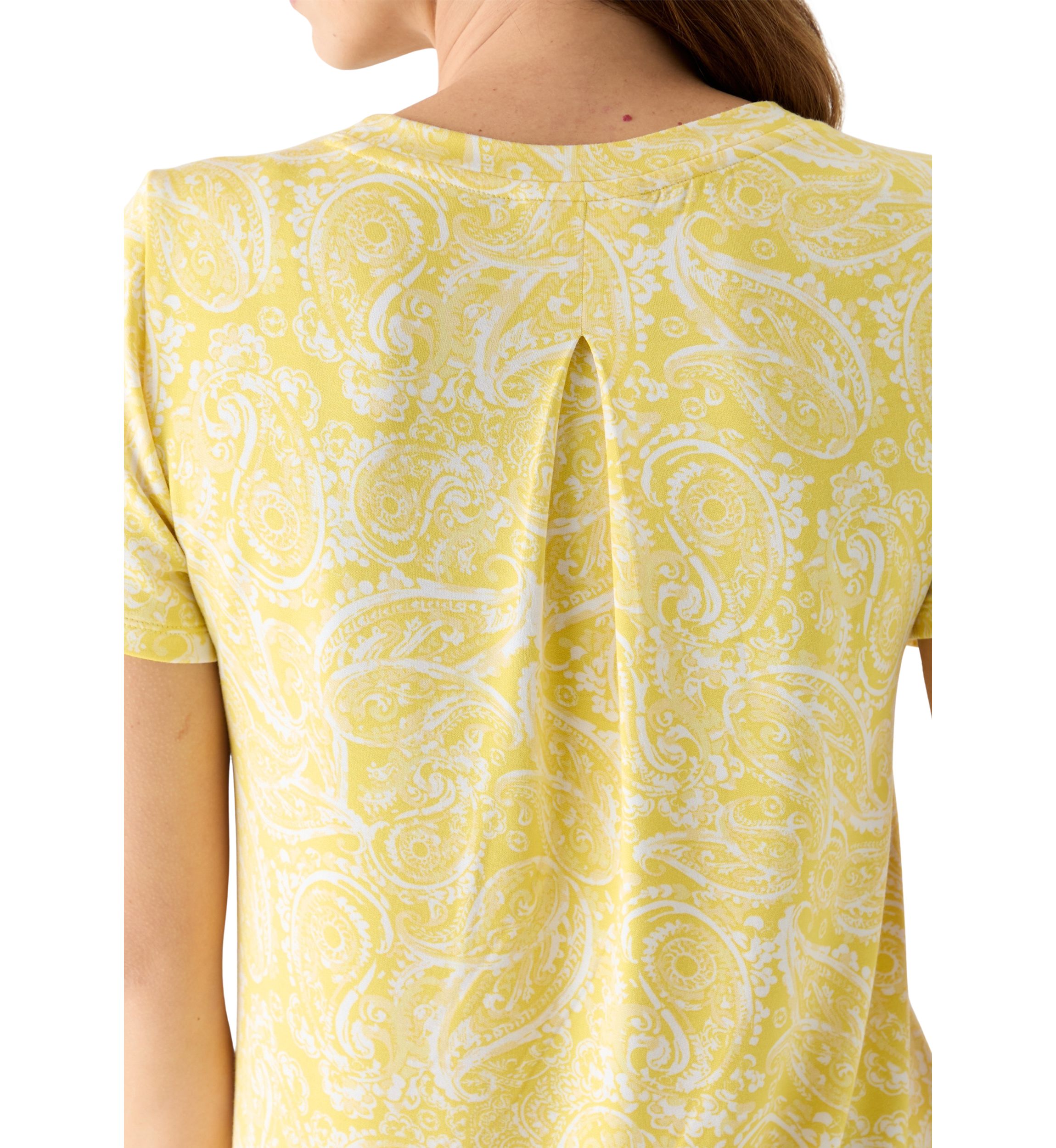 Womens Short Sleeve Pleat Back T-Shirt