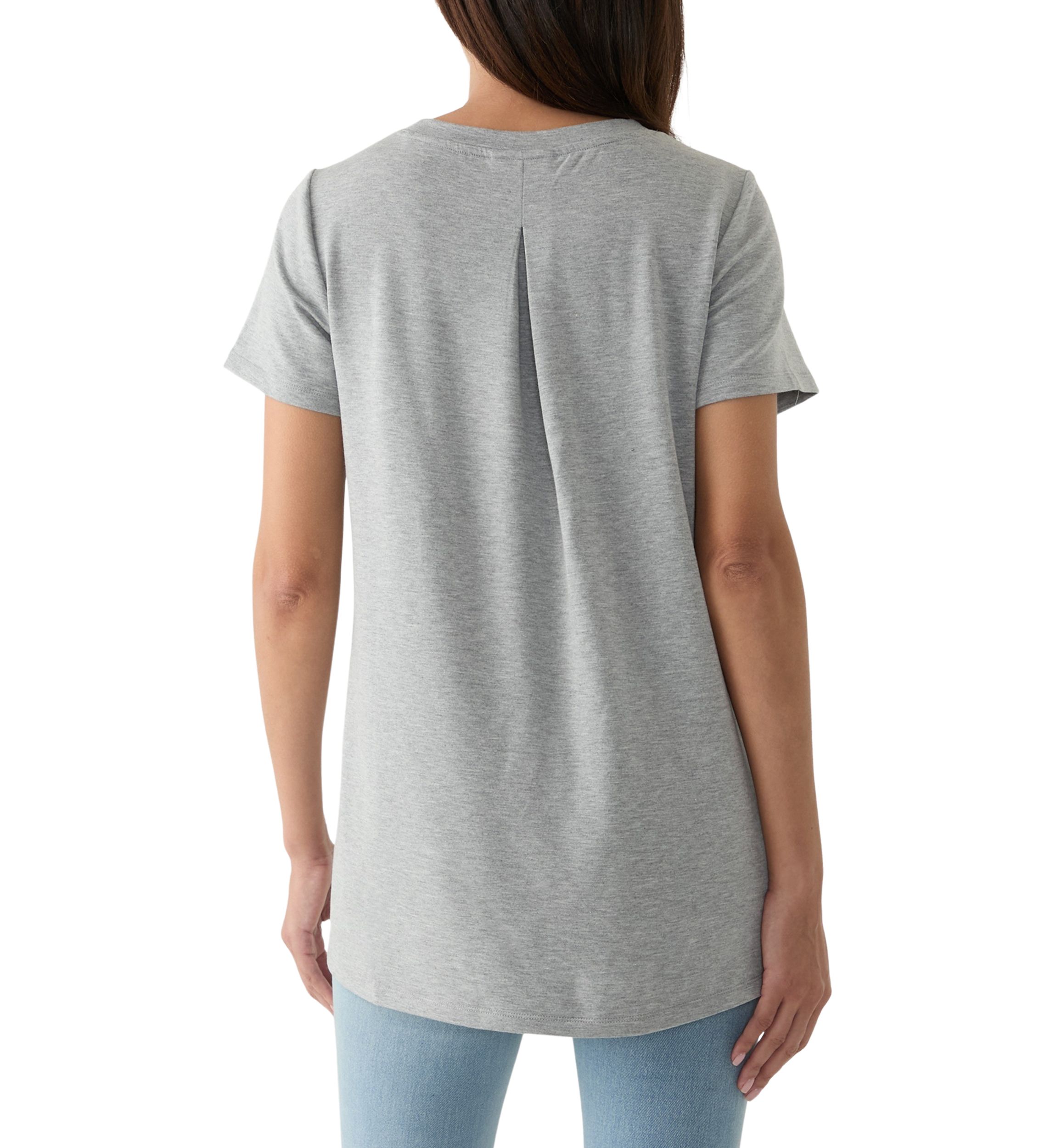 Short Sleeve Pleat Back T-Shirt