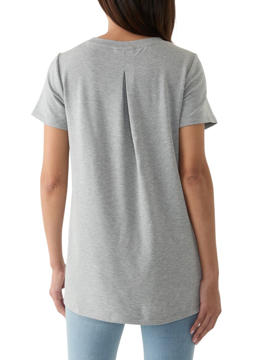 Short Sleeve Pleat Back T-Shirt