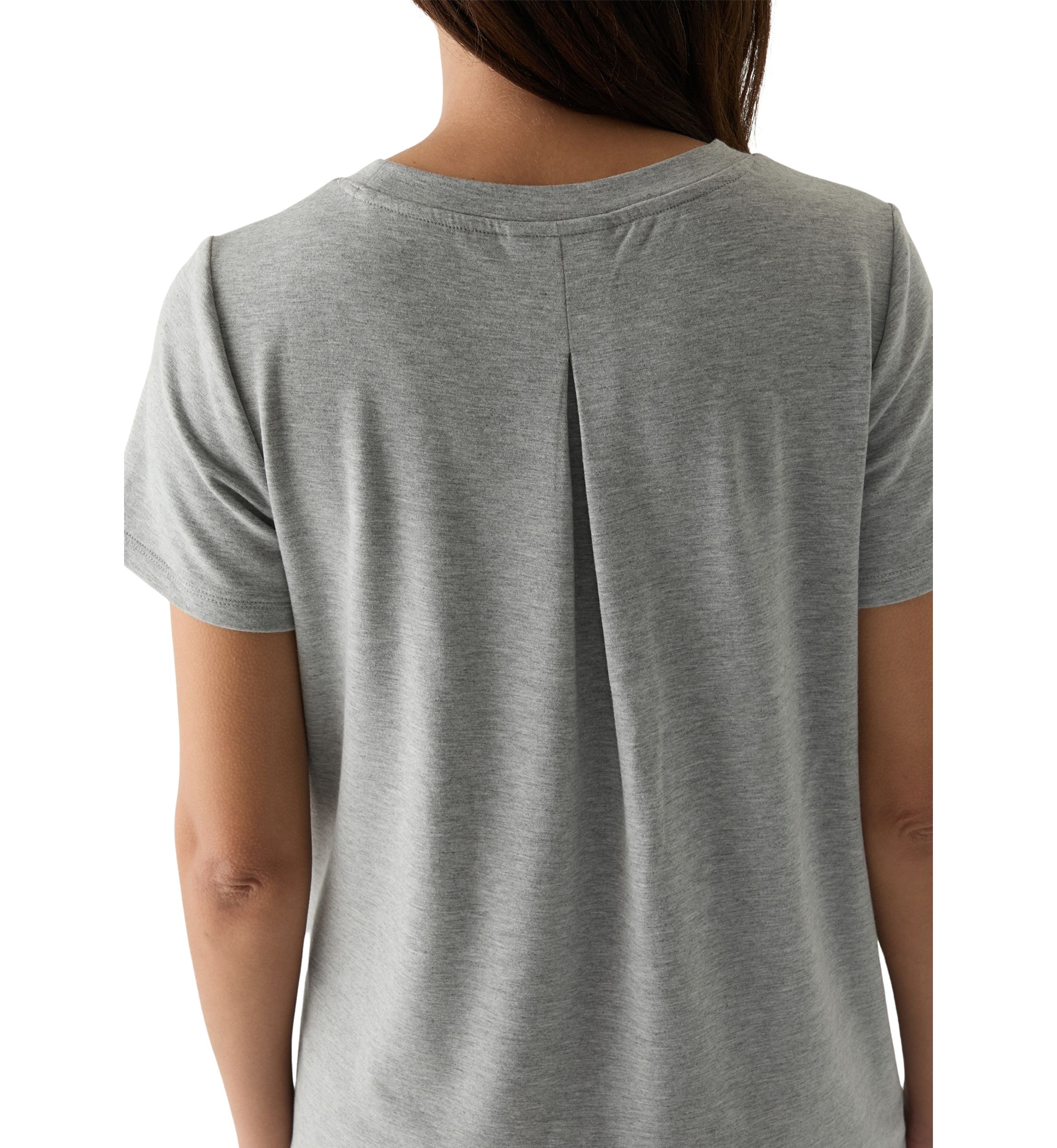 Short Sleeve Pleat Back T-Shirt