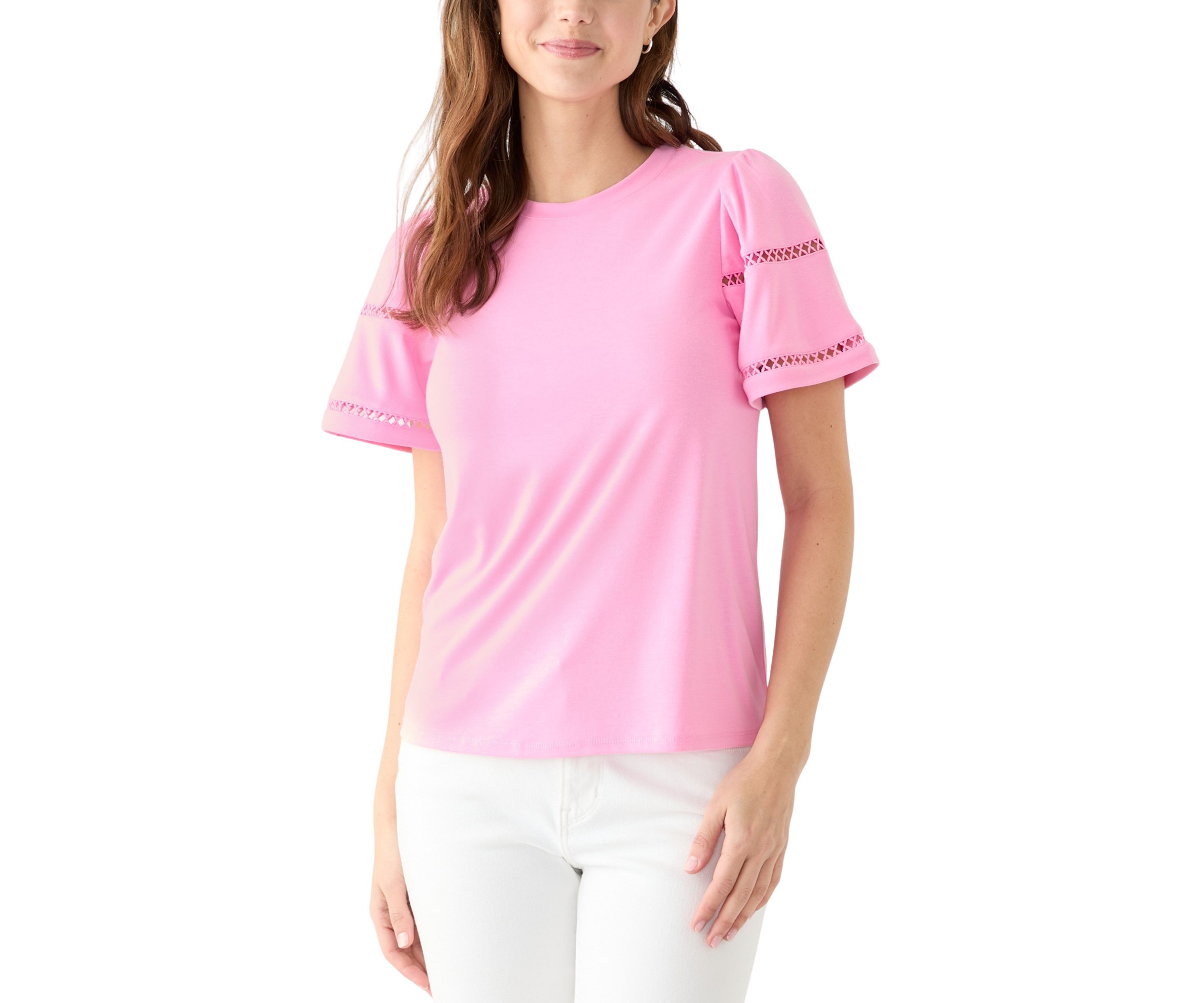 Womens Short Flutter Sleeve Top