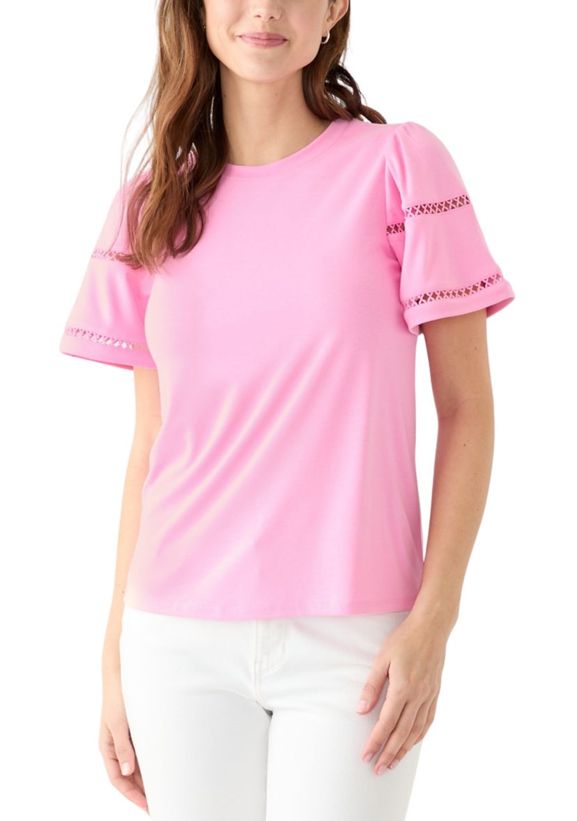 Womens Short Flutter Sleeve Top