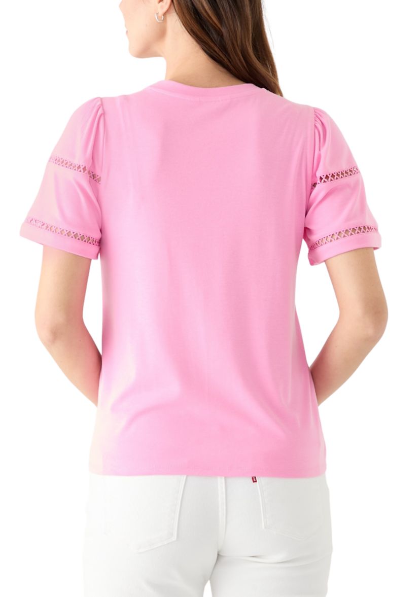 Womens Short Flutter Sleeve Top