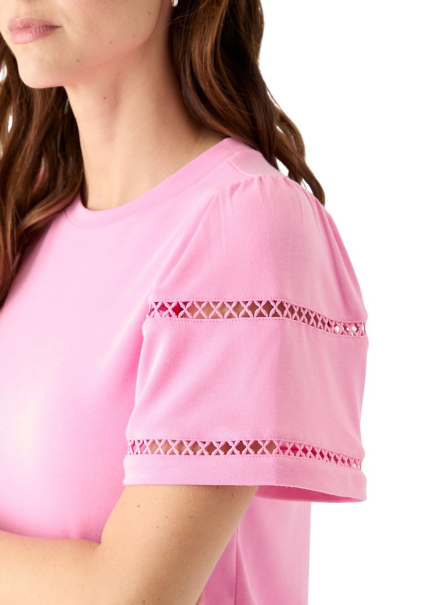 Womens Short Flutter Sleeve Top