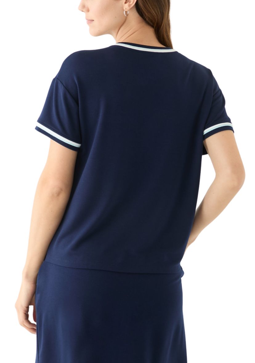 Womens Piped Pocket T-Shirt